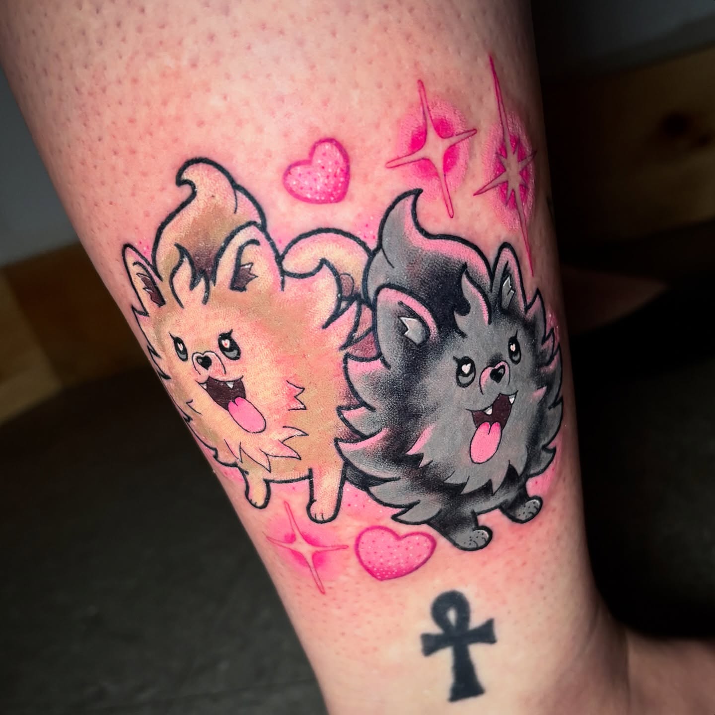 Tattoo by @chibicosori โ dotwork, anime
