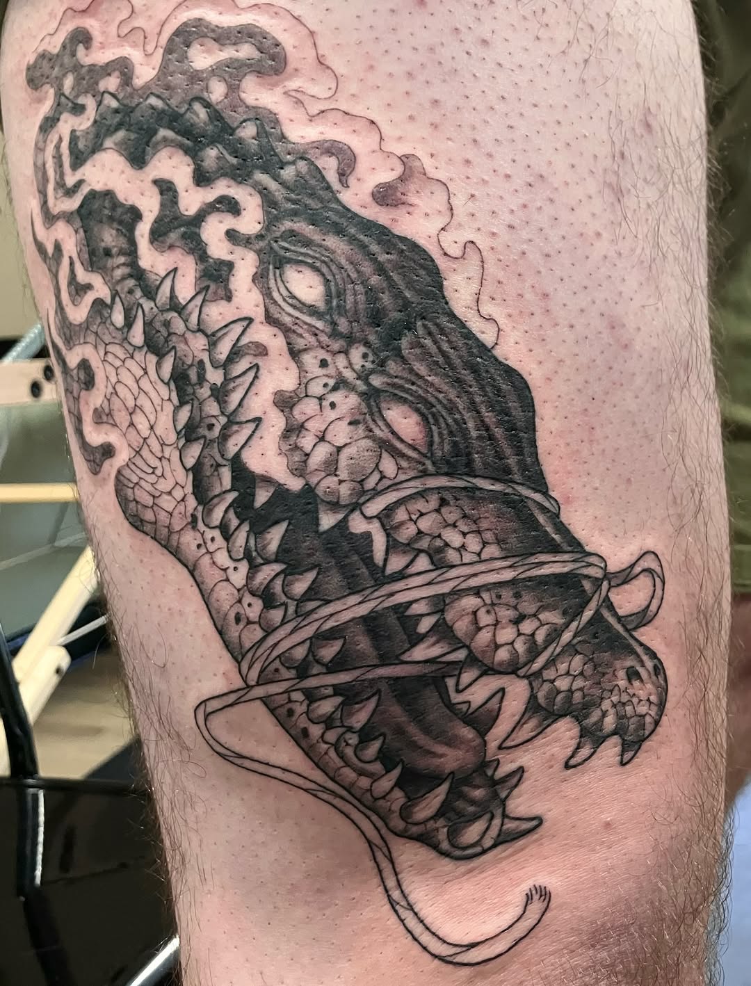 Tattoo by @huntermcginnis_ โ black_and_grey, realism