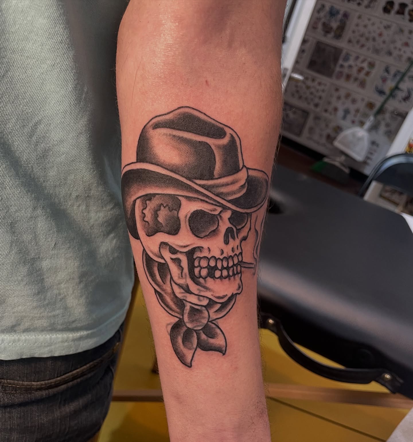Tattoo by @brandonglasstattoos — black_and_grey, realism