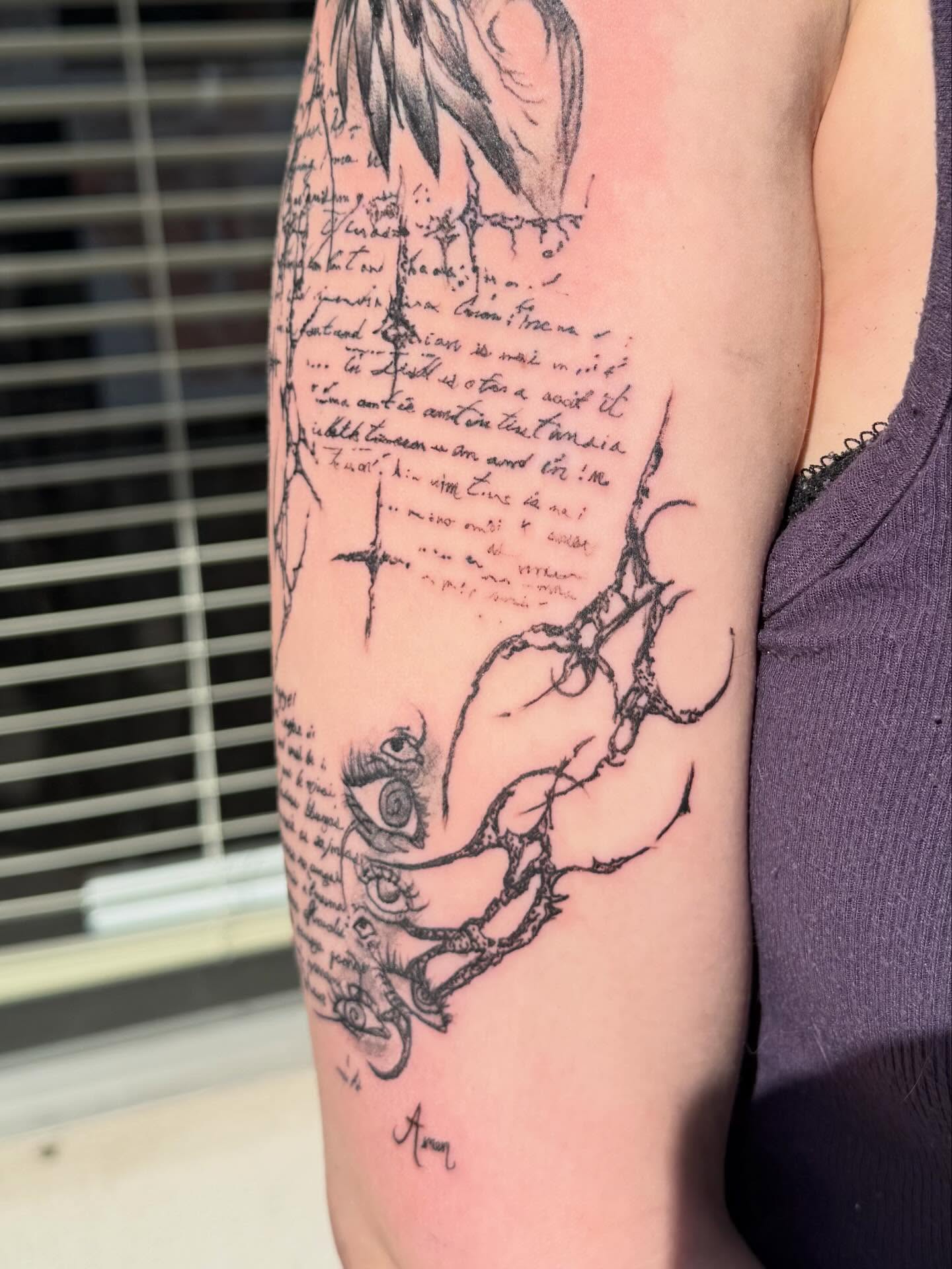 Tattoo by @loui_lays_ink — black_and_grey, surrealism