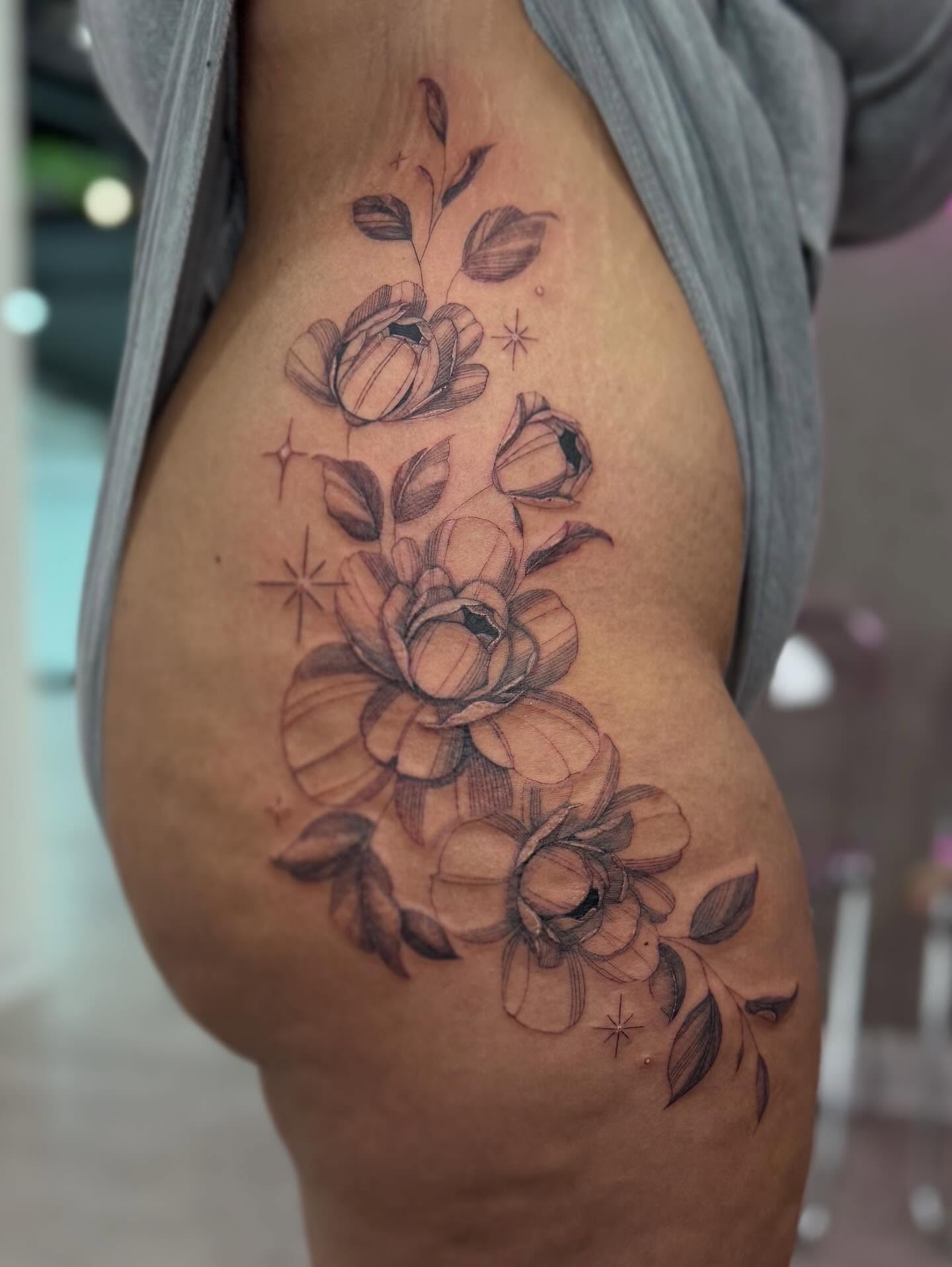 Tattoo by @og.yayatattoos — fine_line, black_and_grey