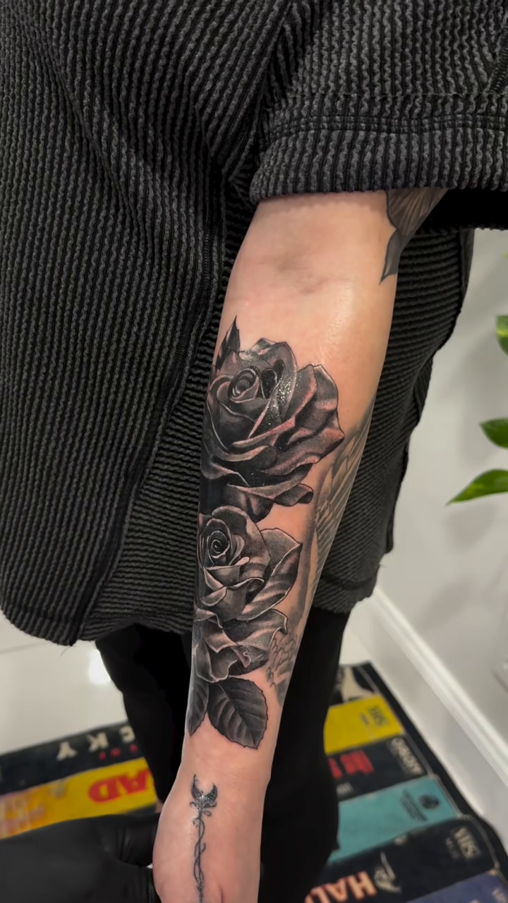 Roses realism tattoo by Nicholas Misitano