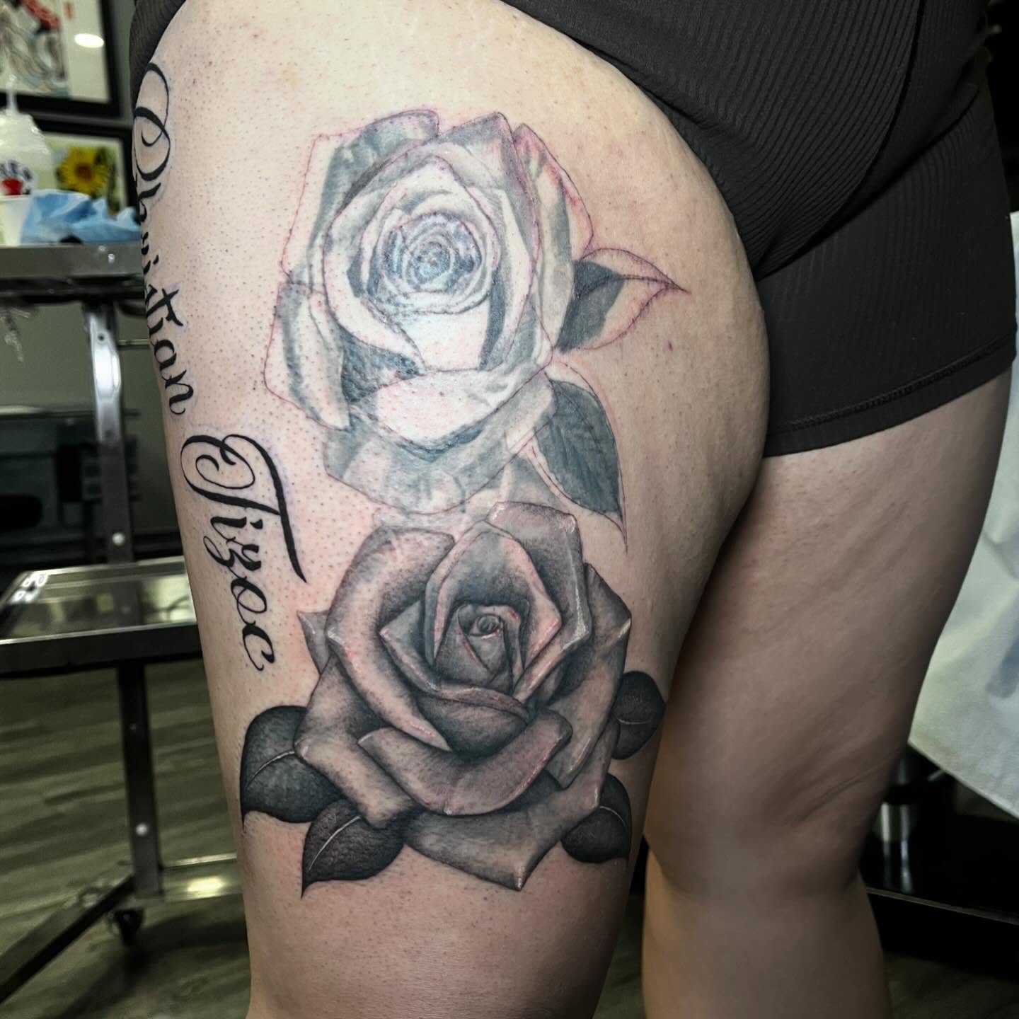 Tattoo by @inkprinc3ss — black_and_grey