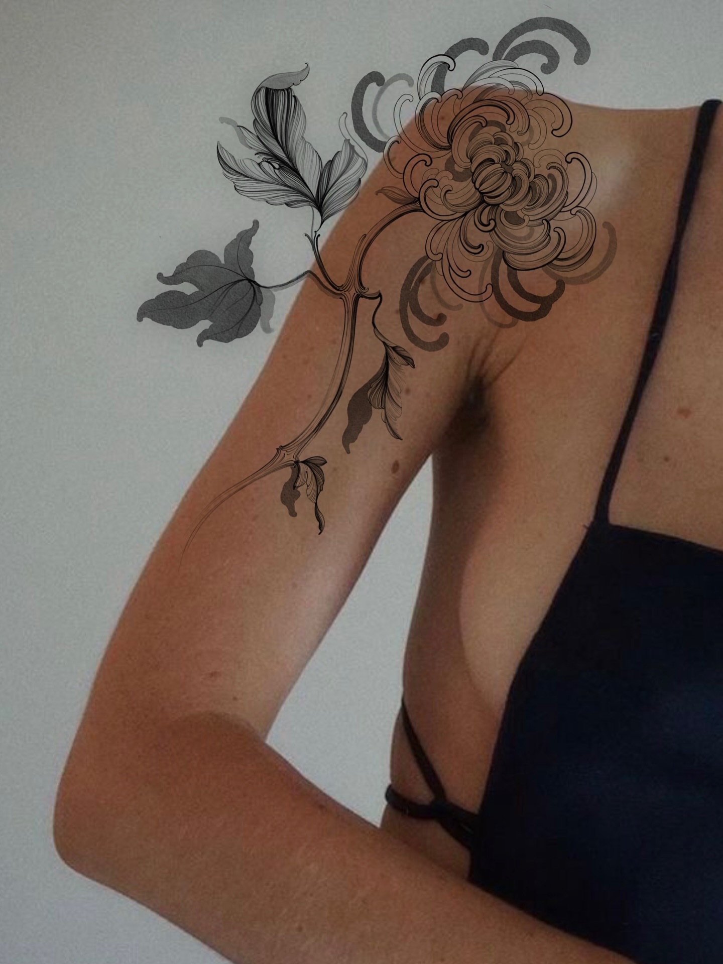 Tattoo by @yuyutattoo — black_and_grey