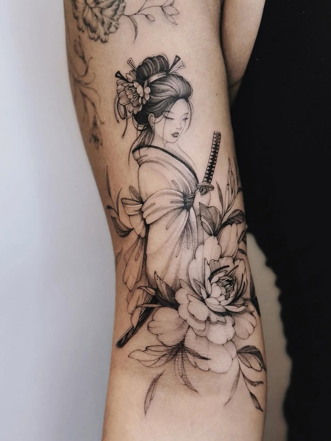 Tattoo by @angel.flow144 — japanese_irezumi, black_and_grey