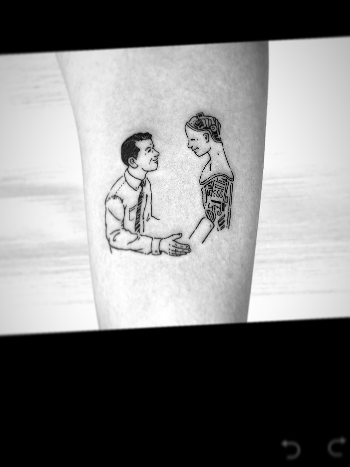 Tattoo by @555museum — black_and_grey