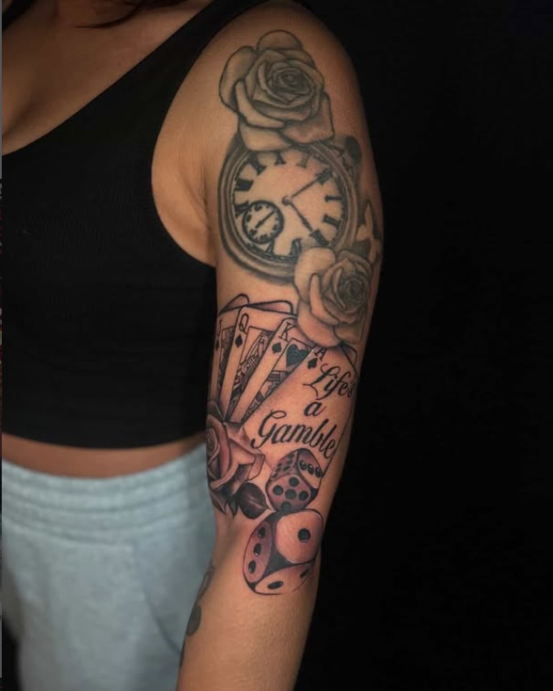 Tattoo by @rhae_ology — american_traditional, black_and_grey