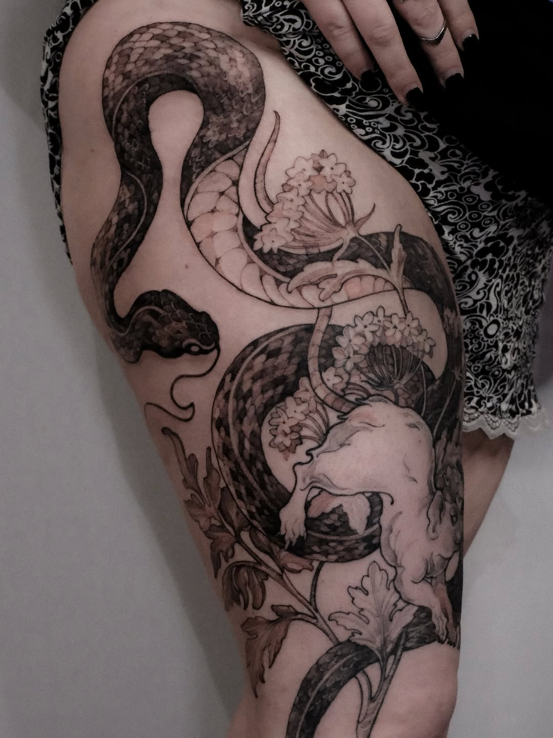 Tattoo by @zozutattoo — black_and_grey, realism