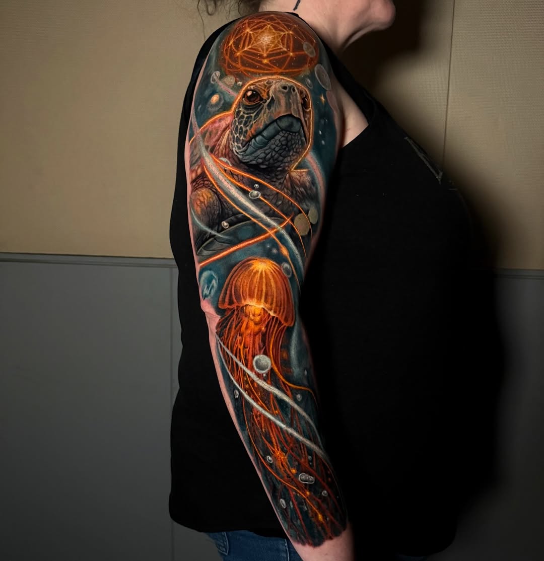 Tattoo by @mattvaught_tattoo — realism, black_and_grey
