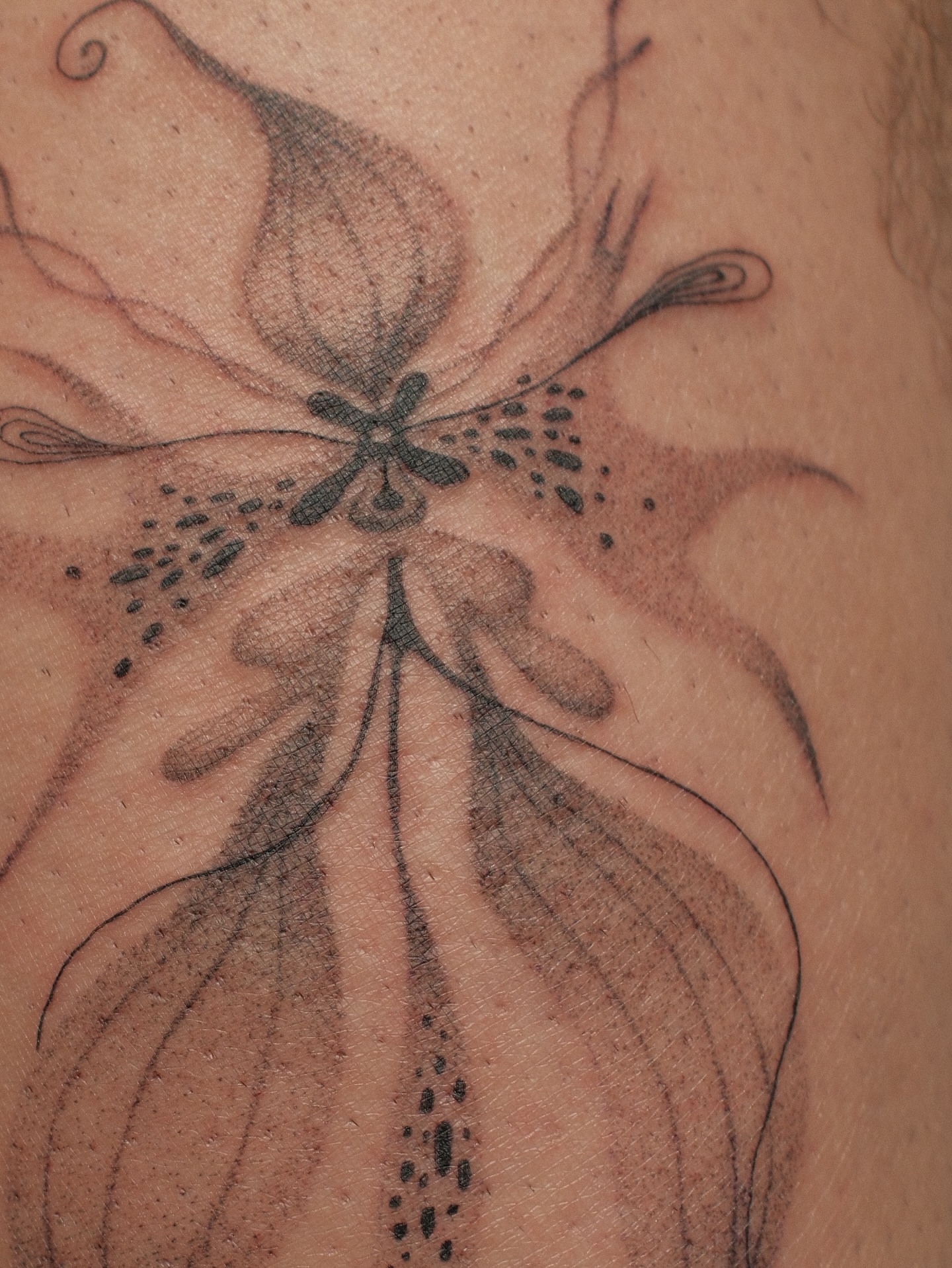 Flower dotwork tattoo on the forearm by Diana ๐ซ