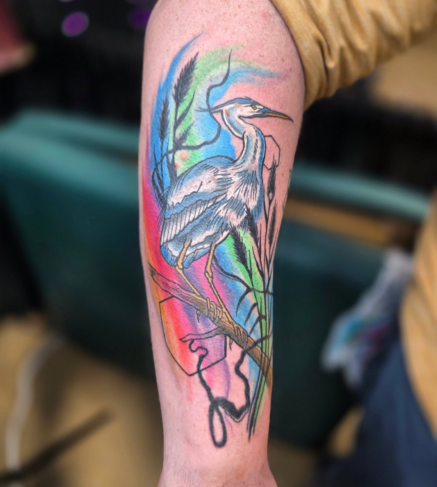 Tattoo by @robot85kills — watercolor