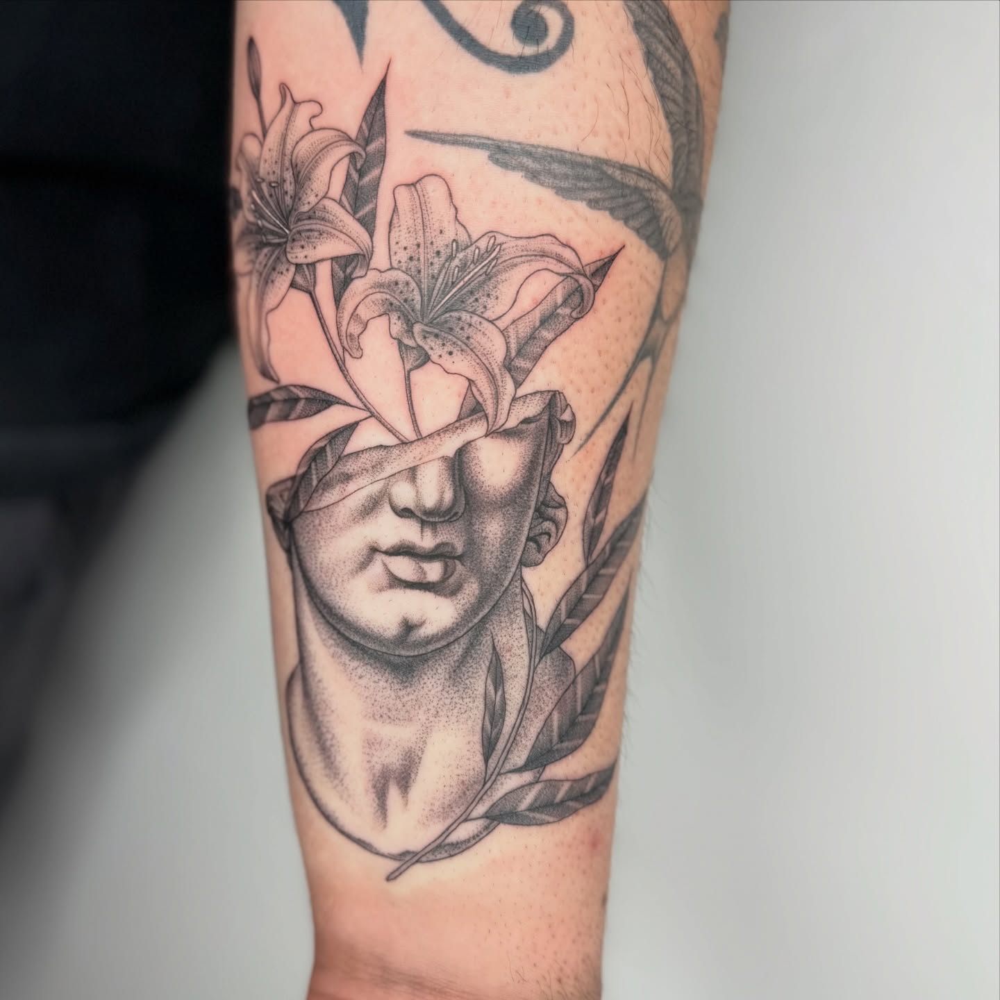 Tattoo by @sailorose_ — dotwork, realism