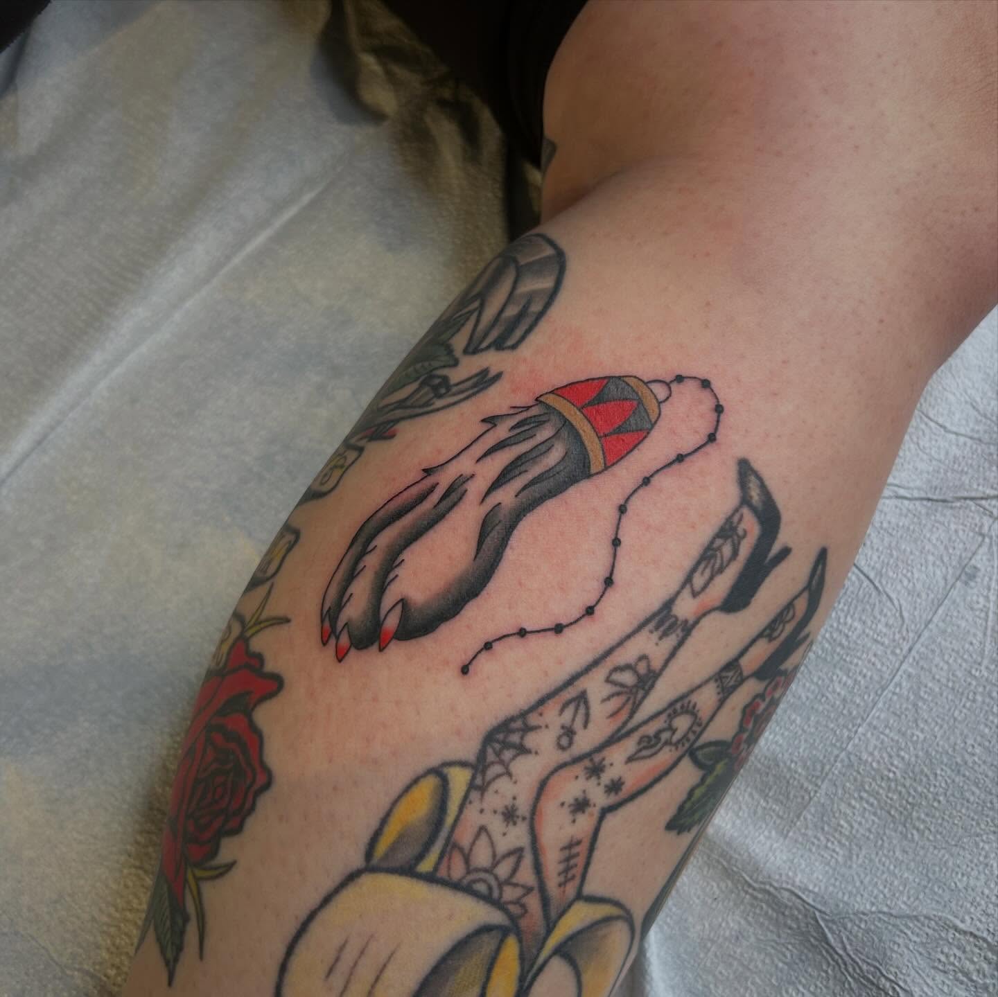 Tattoo by @moosetattooer β american_traditional, dotwork