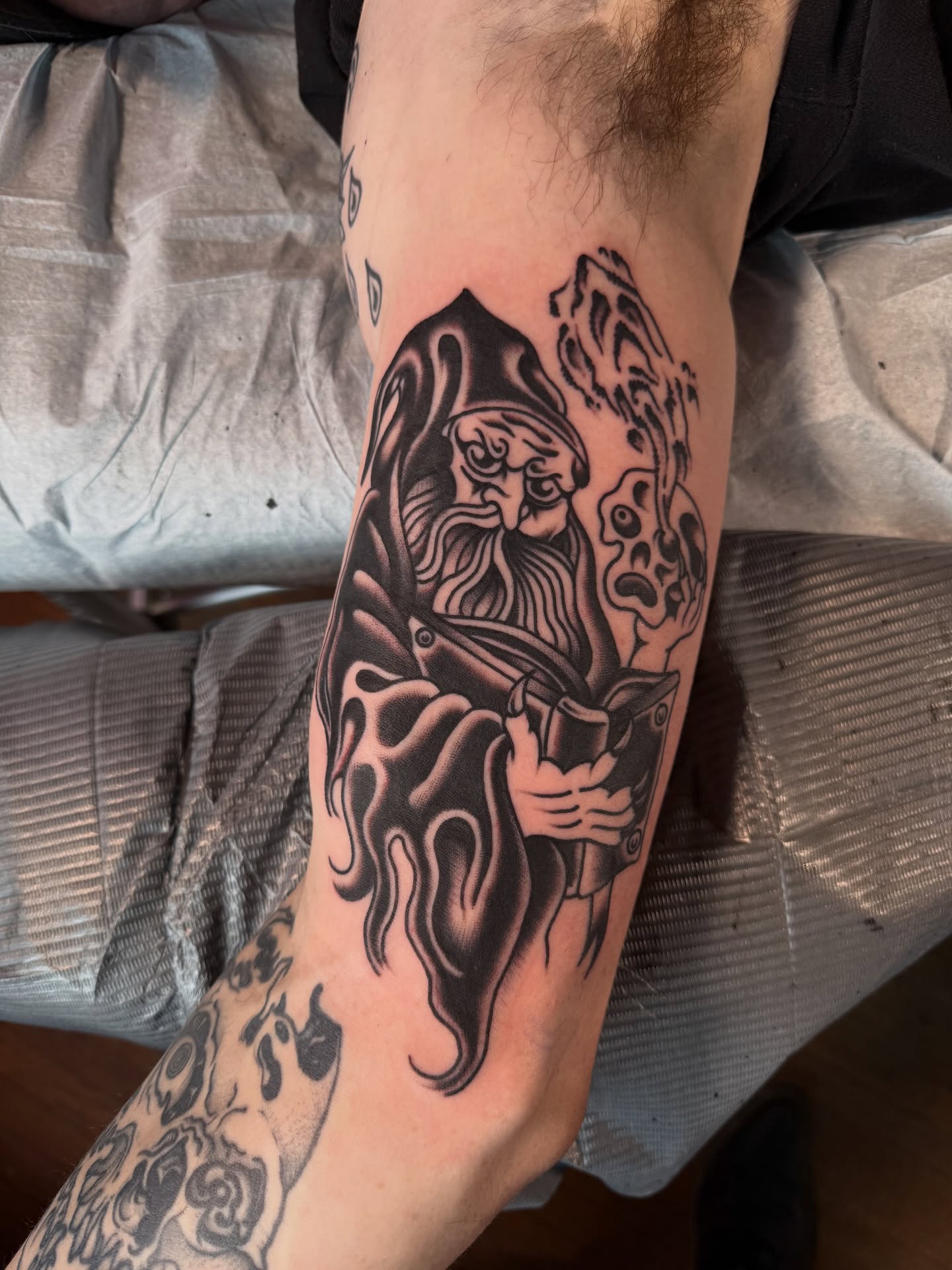 Tattoo by @thebrianpayne — black_and_grey, realism