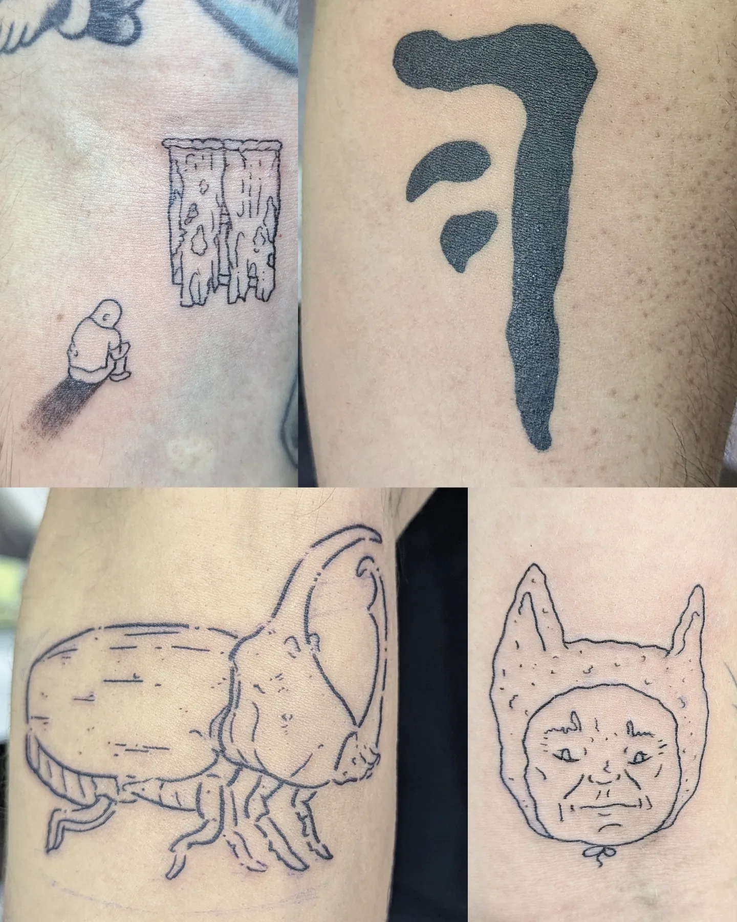 Tattoo collage sketch tattoo on the forearm by Patricio