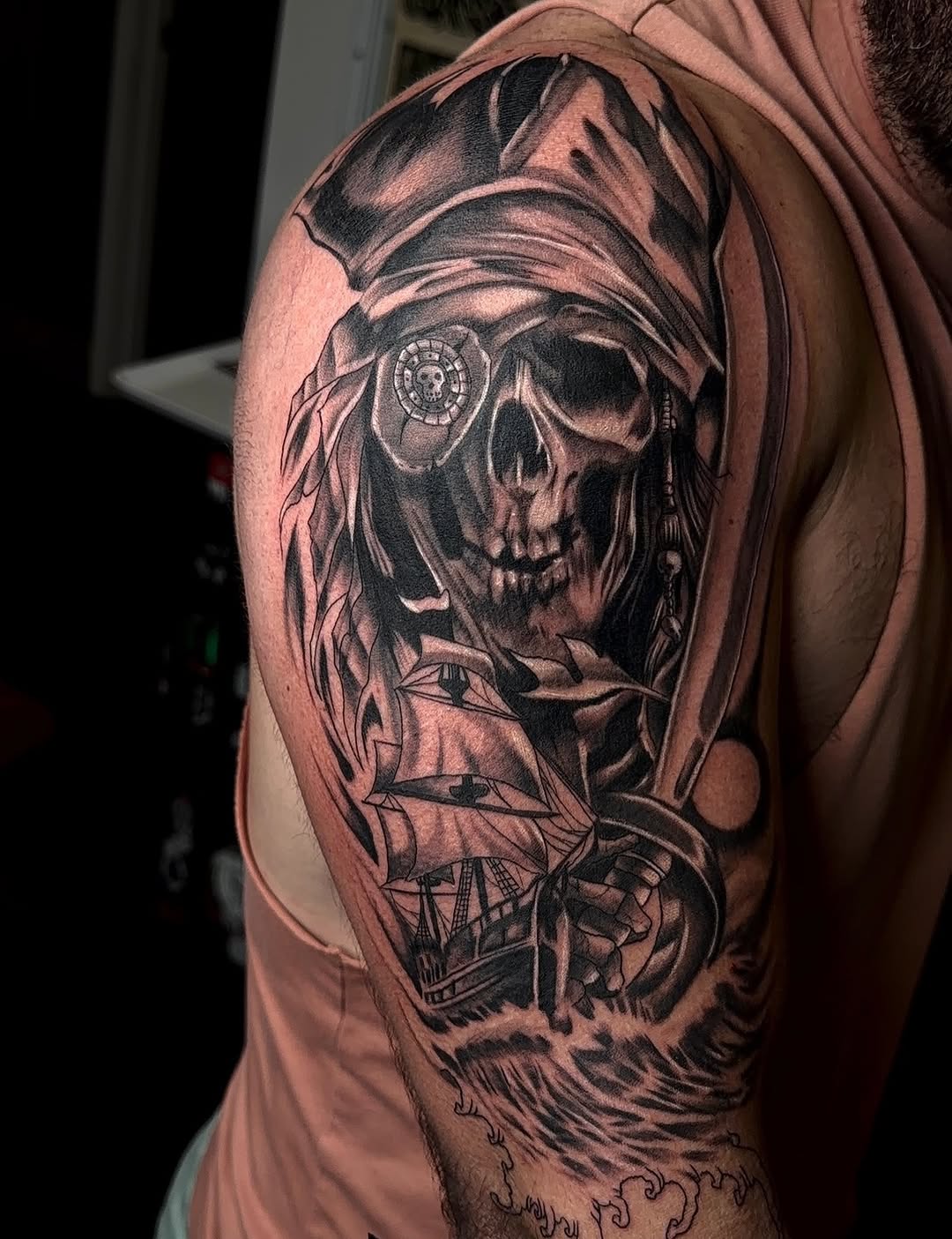Tattoo by @immortal_tattoos96 — realism, black_and_grey