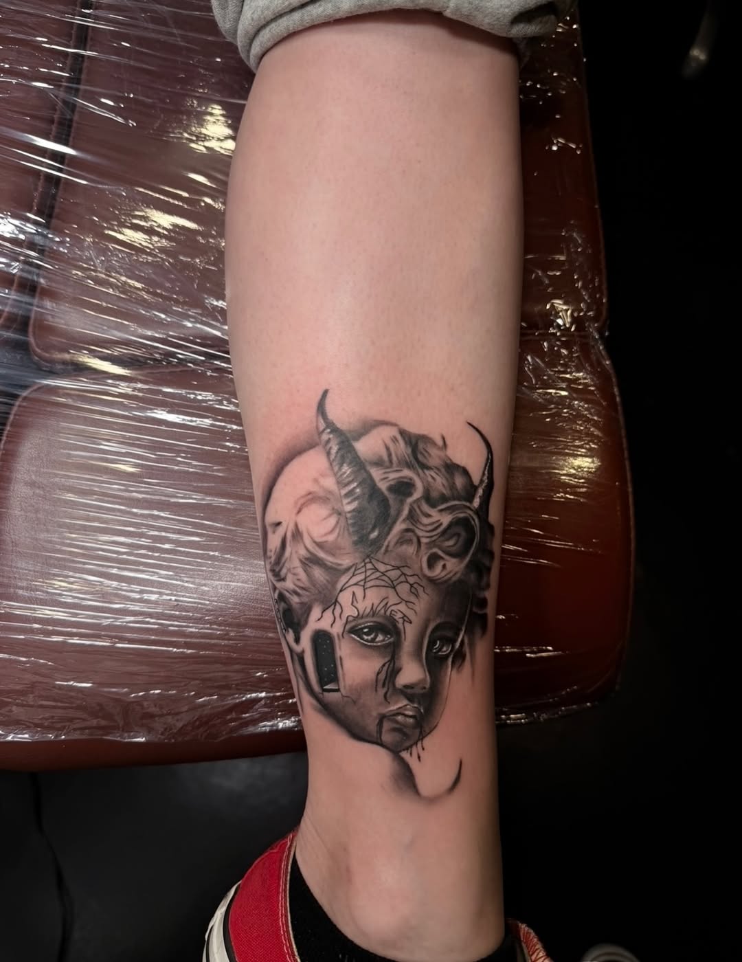 Tattoo by @immortal_tattoos96 — dark_realism, black_and_grey