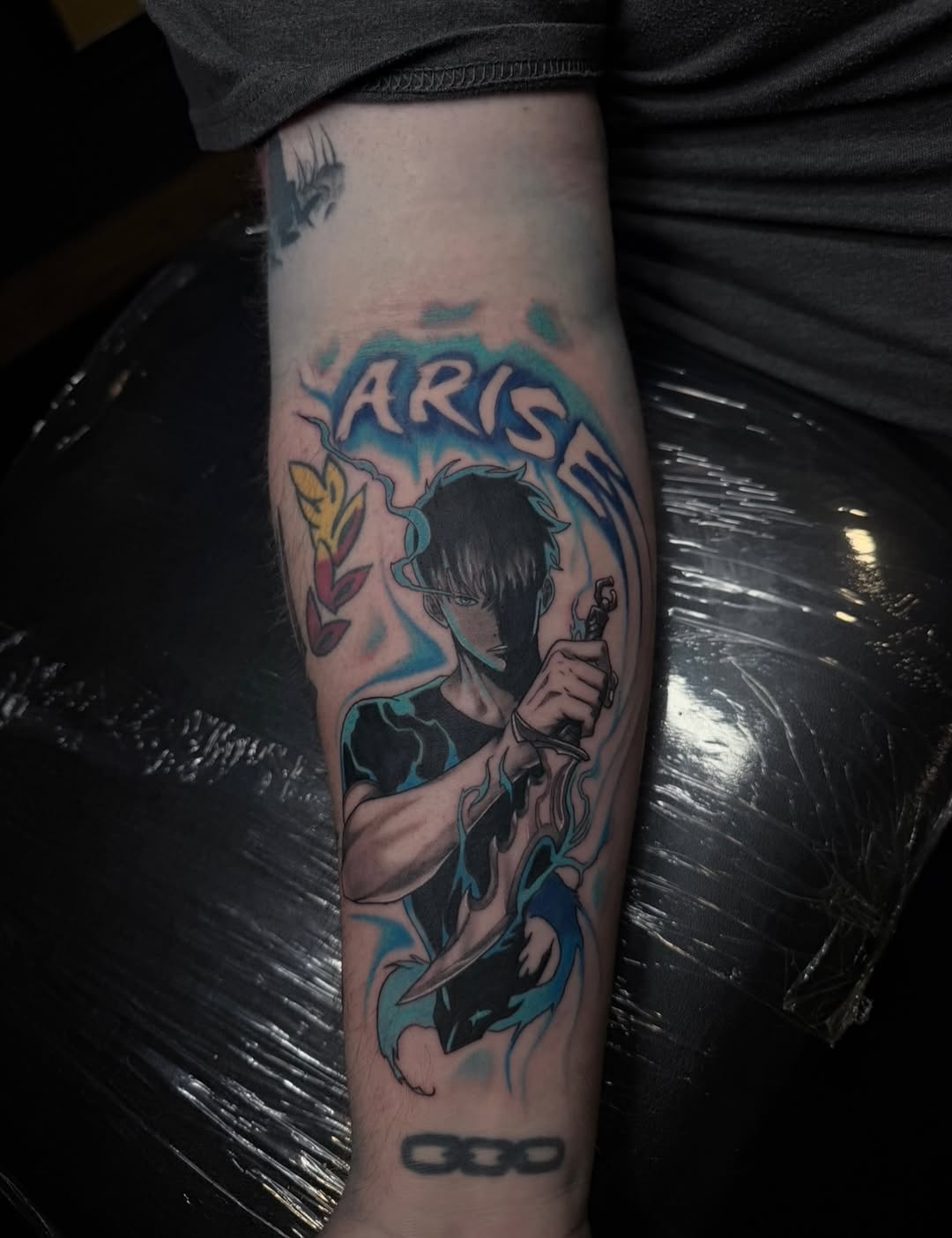 Tattoo by @immortal_tattoos96 — anime, black_and_grey
