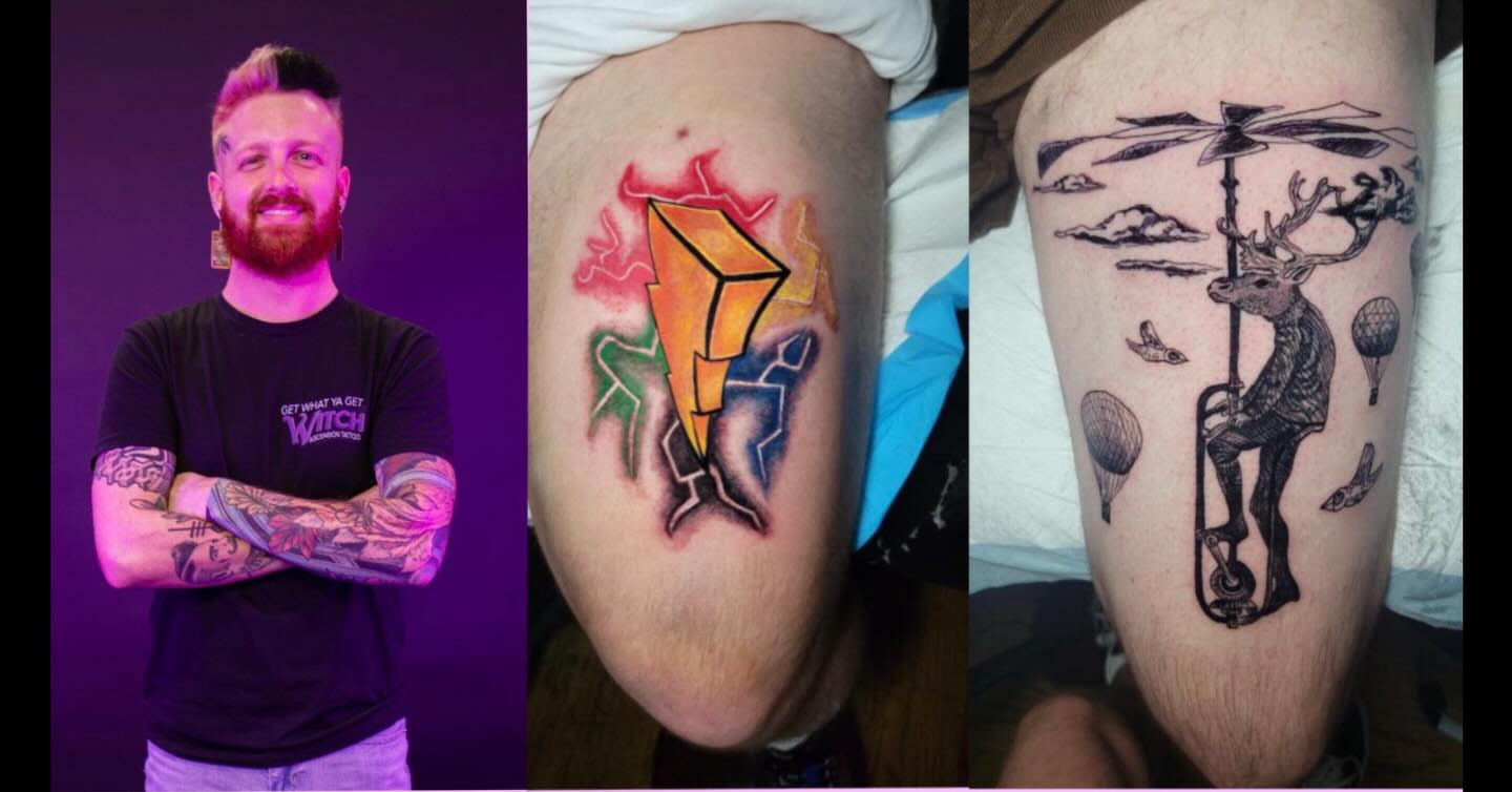 Tattoo by @mrhoguetattoos — geometric