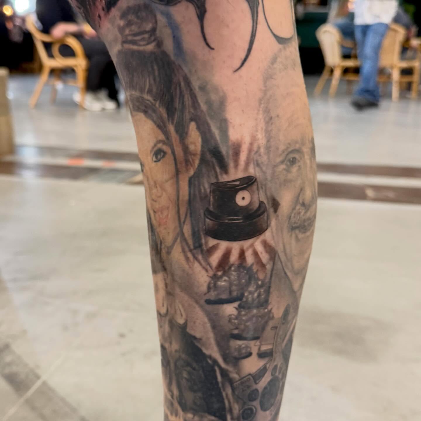 Tattoo by @fuxwithamber β realism, black_and_grey