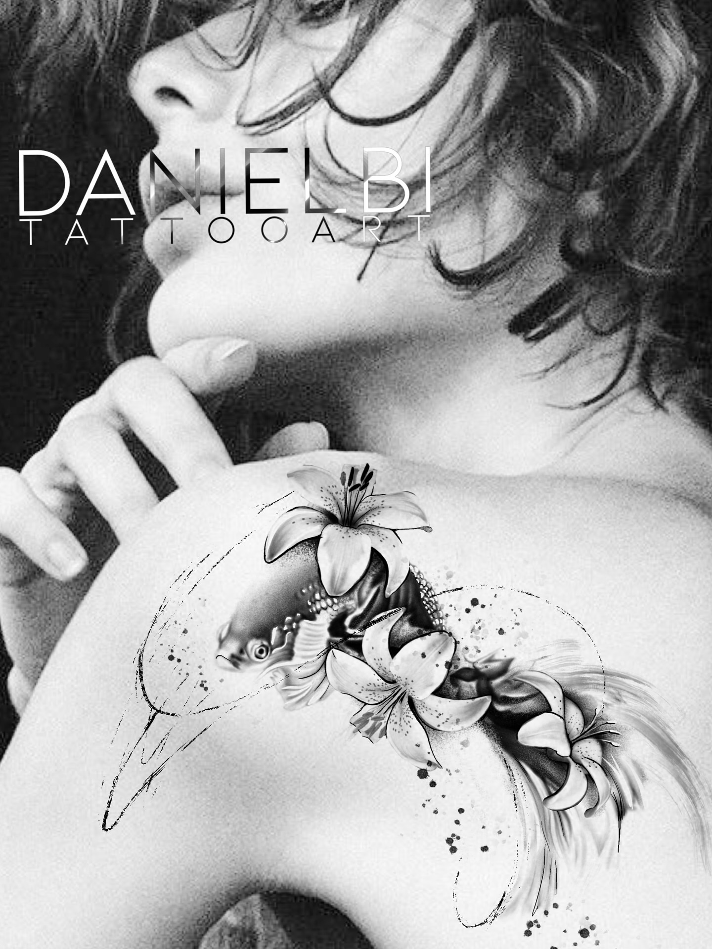 Tattoo by @danielbi.tattooart — black_and_grey, dotwork