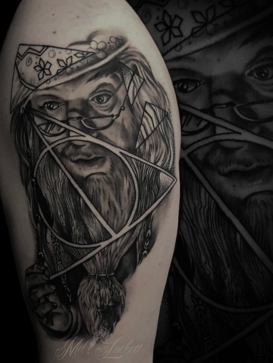 Wizard realism tattoo on the forearm by Mel K Lockett - Nashville Tattoo Artist