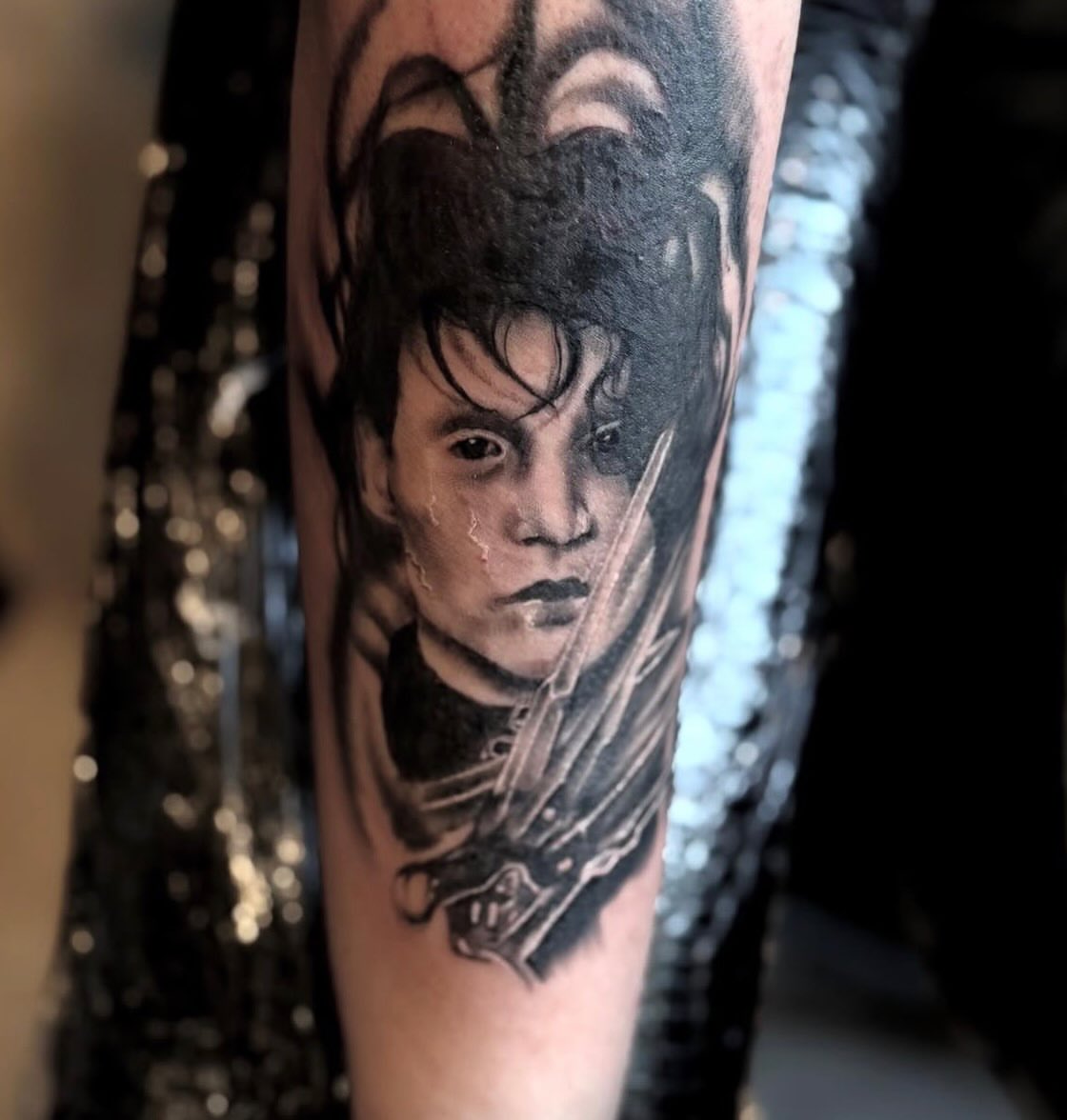 Portrait of a young man realism tattoo on the forearm by Boise Tattoo Artist