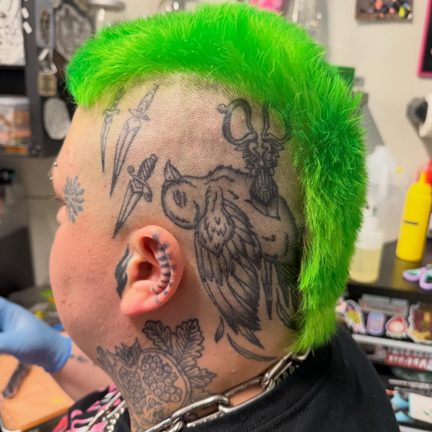 Rhino black and grey tattoo on the head by Shan 🤘 Tattoo Artist ⚡️ MN 🌲