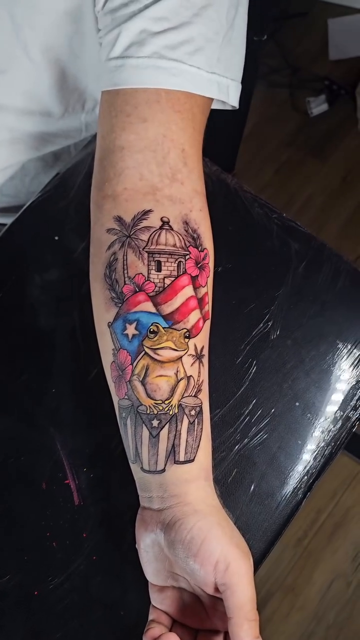 American traditional tattoo on the forearm by John Briceño, Columbus, Ohio