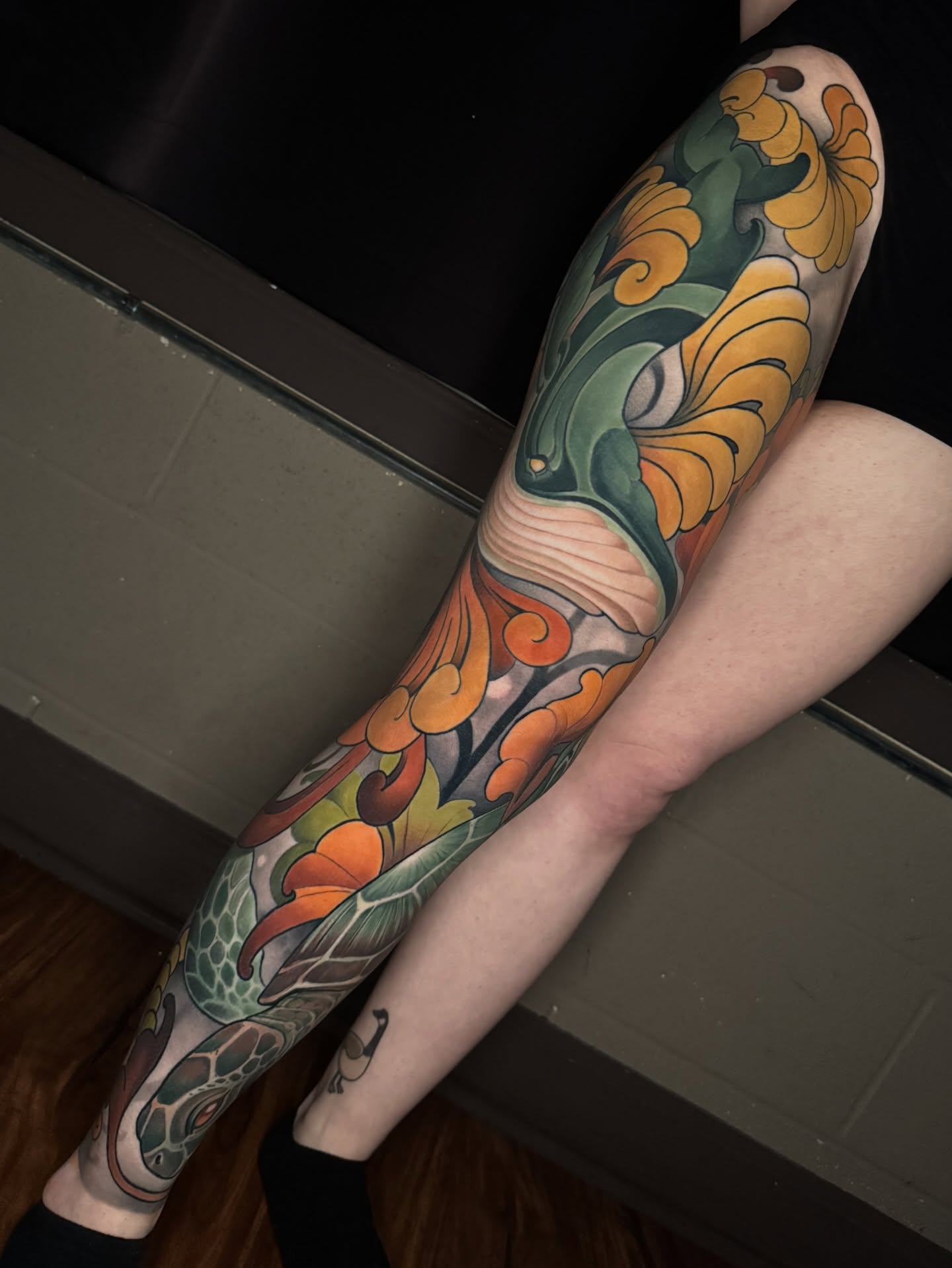 Koi fish japanese irezumi tattoo on the forearm by Freddie Brown, Lombard, IL