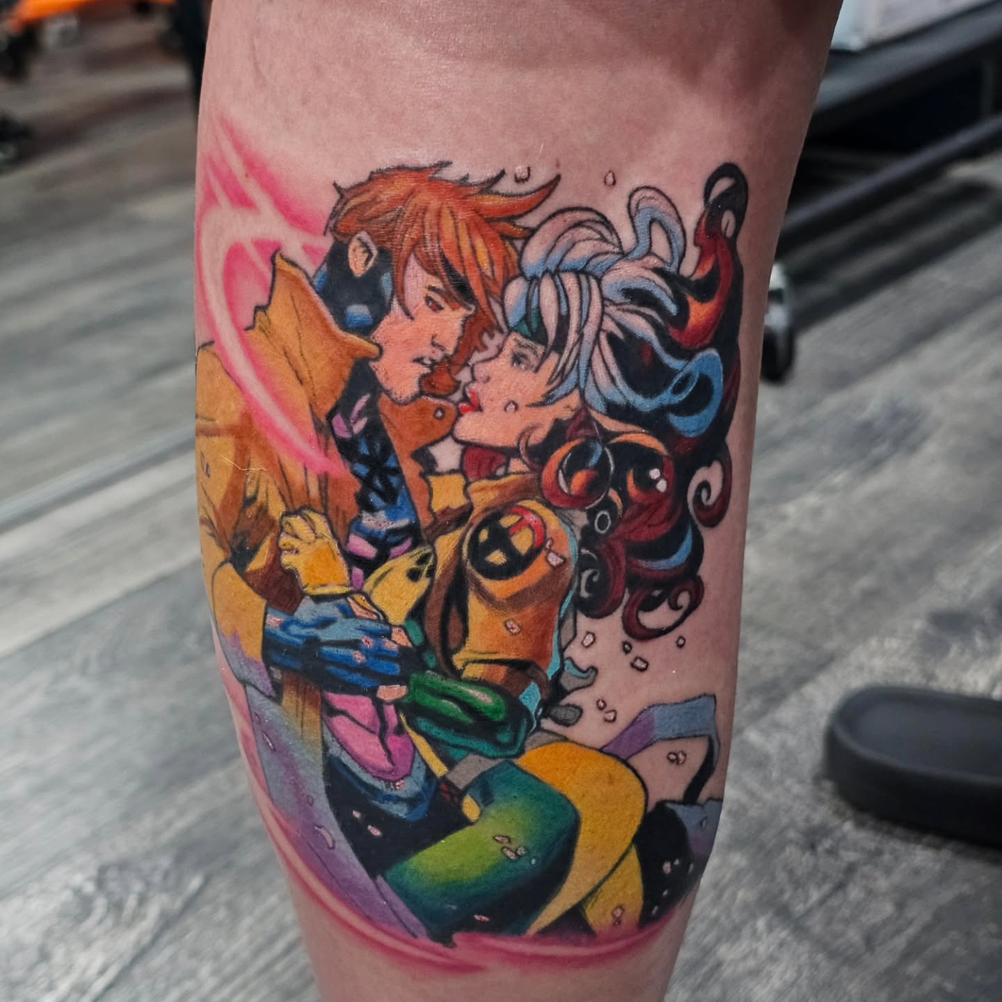 Anime characters anime tattoo on the forearm by Matthew Ashmore