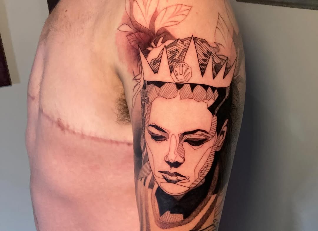 Tattoo by @rizzie_tat2 — fine_line, black_and_grey