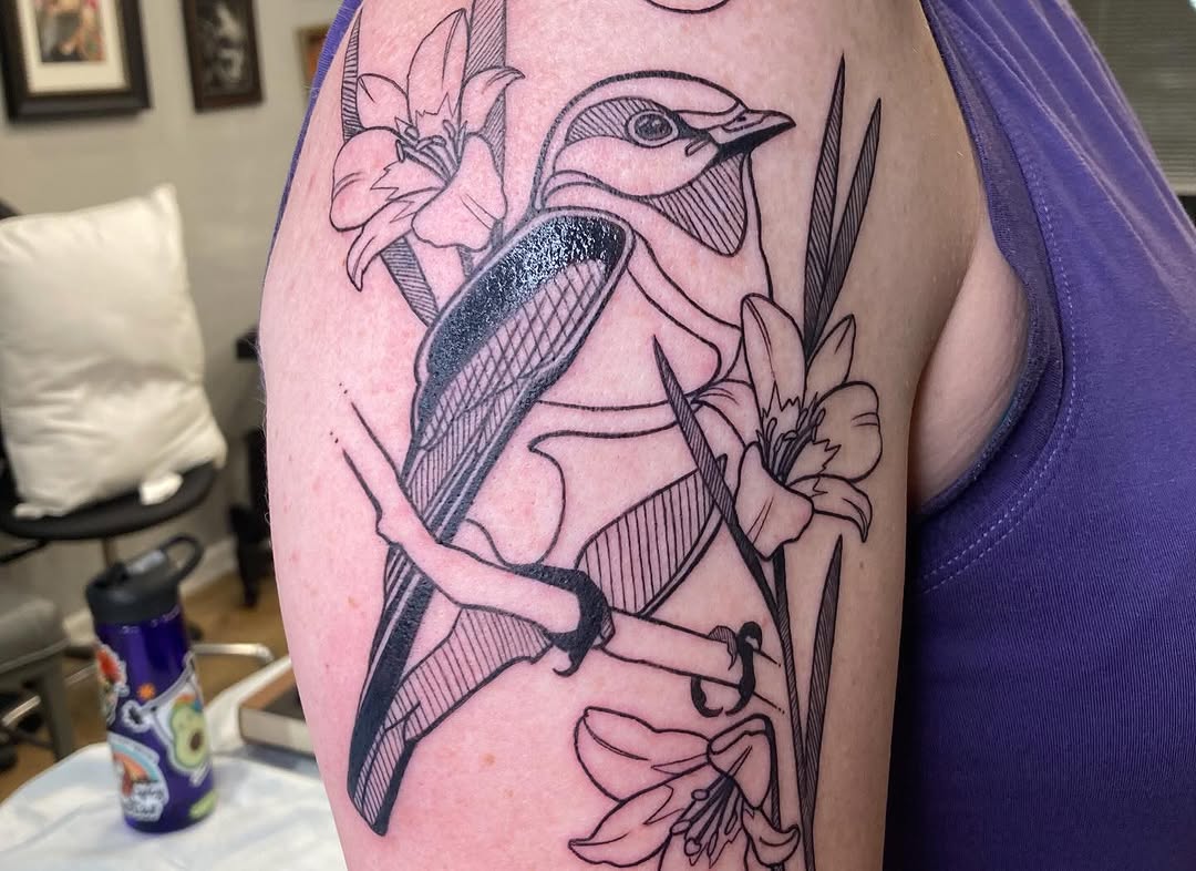 Tattoo by @rizzie_tat2 — fine_line, blackwork