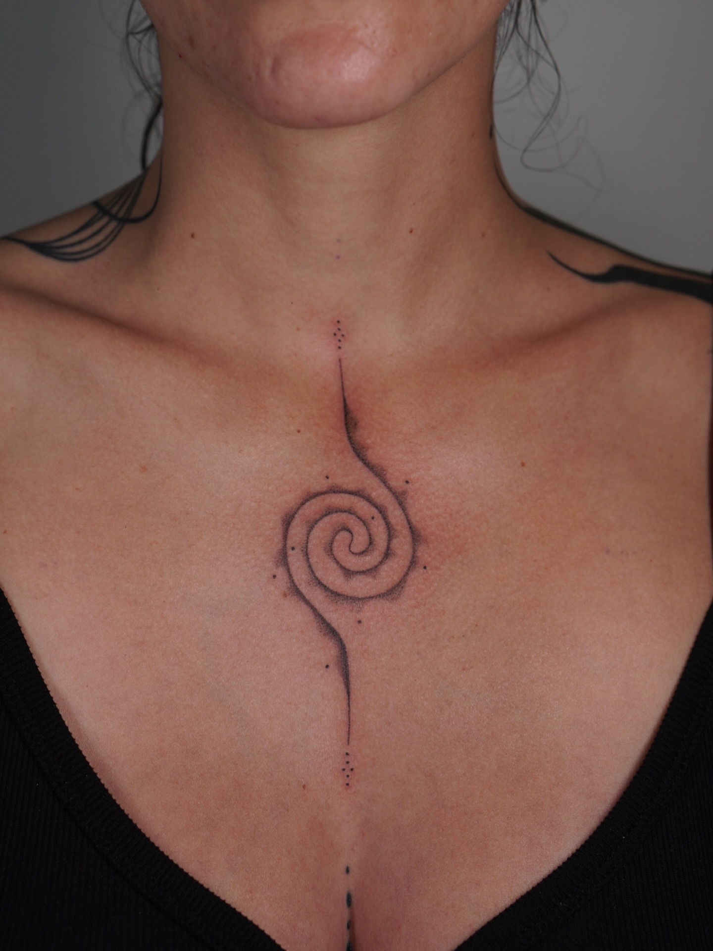Tattoo by @poeticpokes — dotwork
