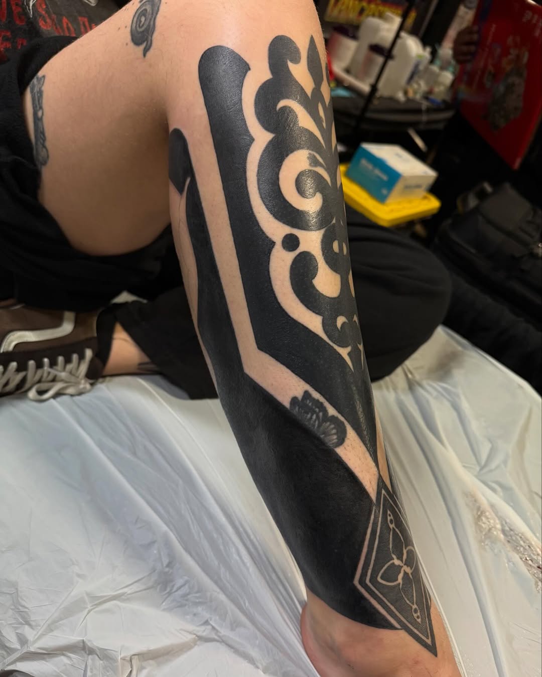 Tattoo by @tattoowitchmal — blackwork, ornamental