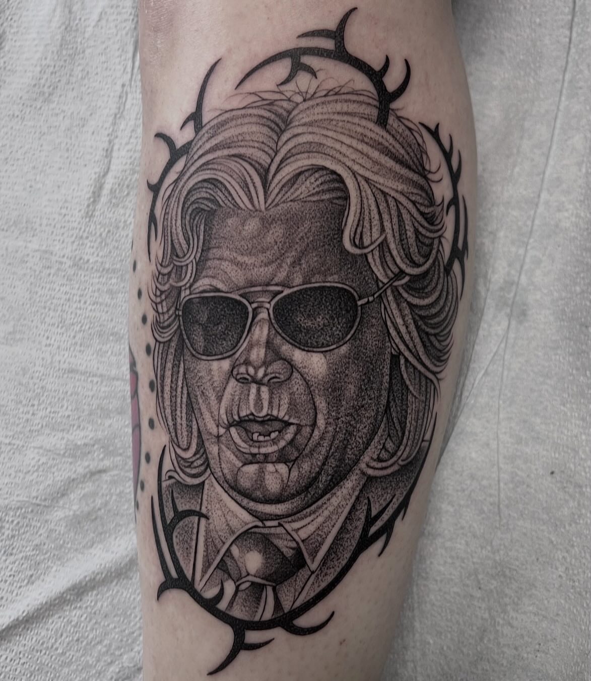 Tattoo by @michaelvillalobostattoo — dotwork, realism