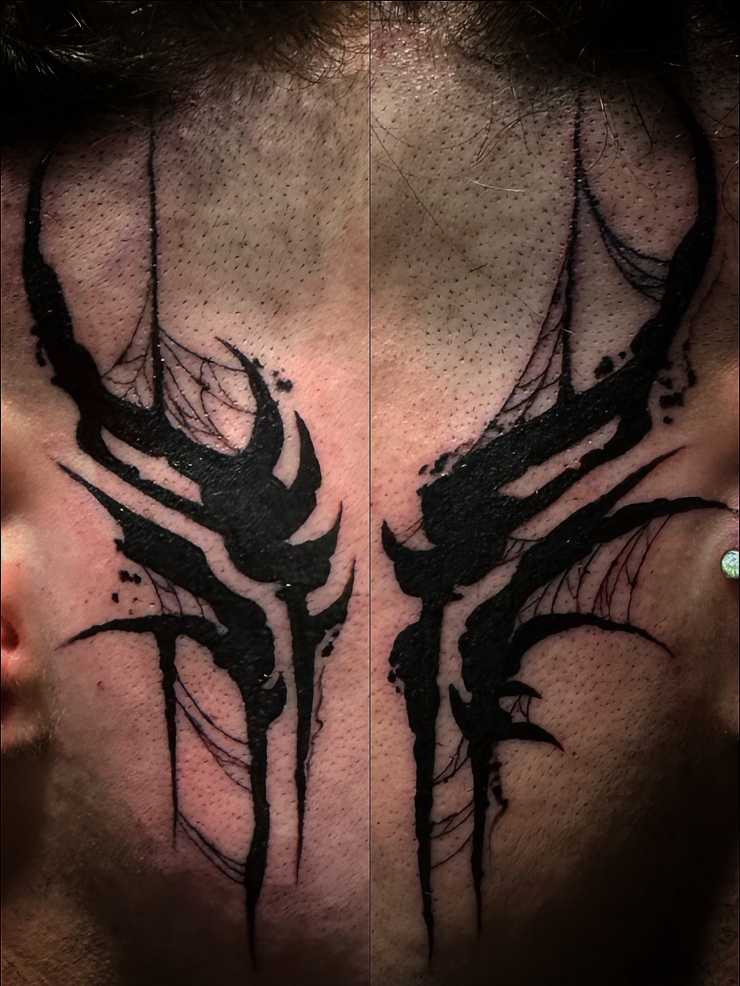 Tattoo by @wes_does_stuff — blackwork, dark_realism