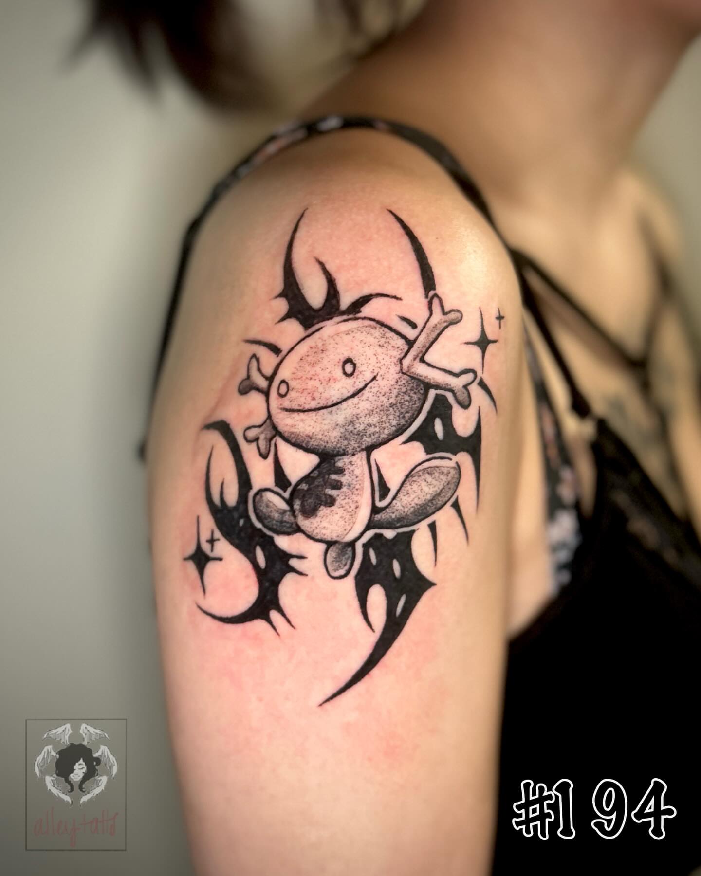 Tattoo by @alleytatts_ — dotwork