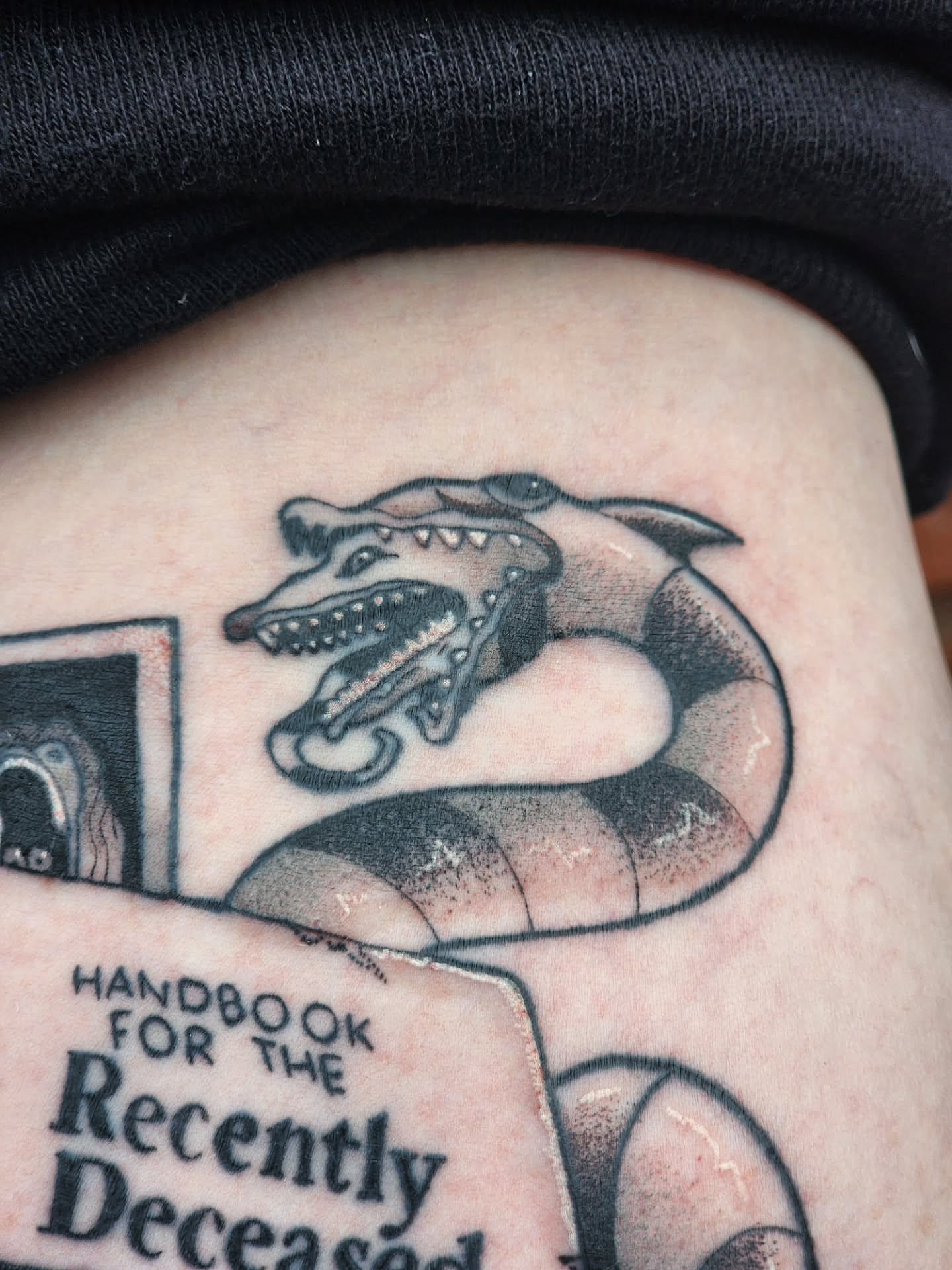Tattoo by @mimmsytattoo — black_and_grey