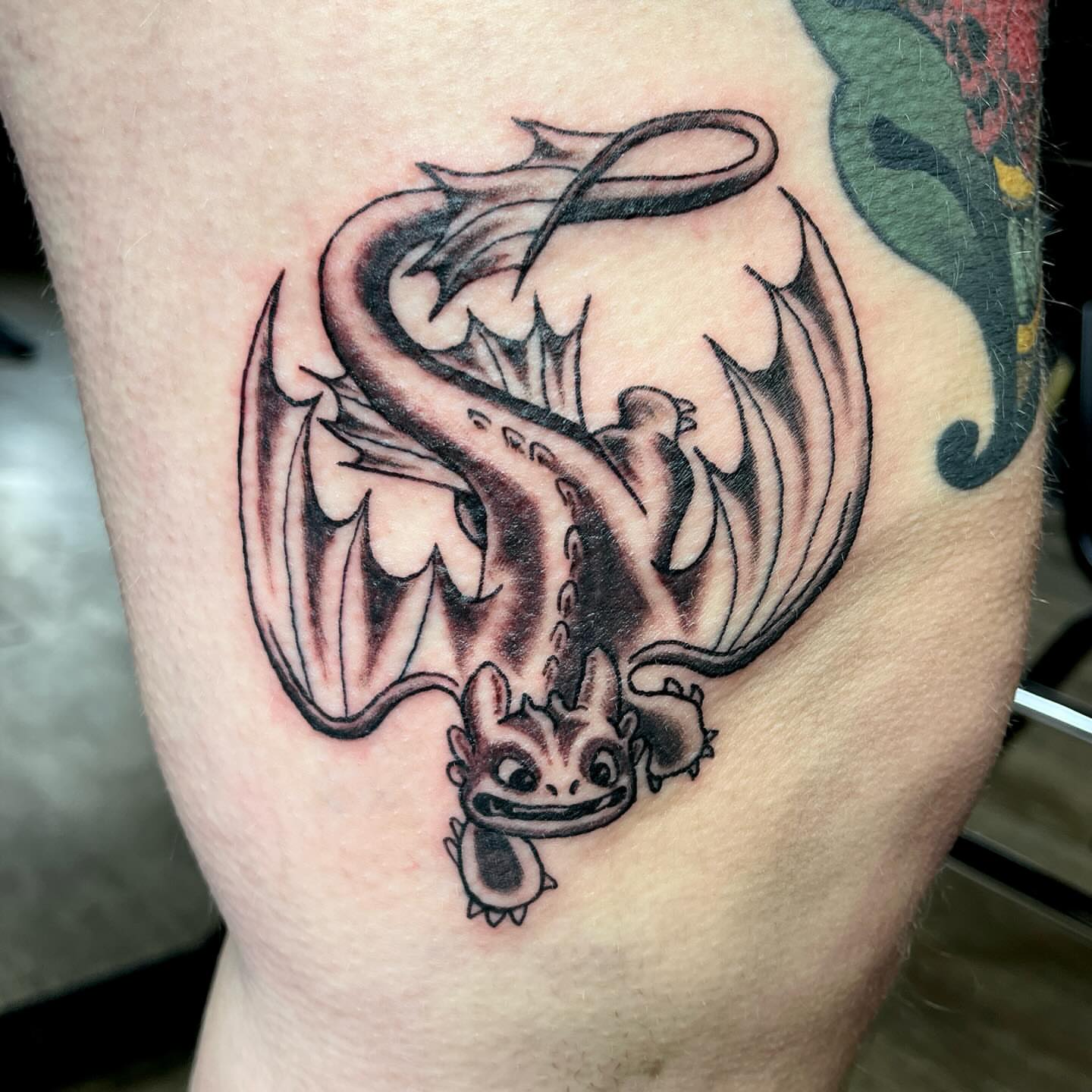 Tattoo by @sarahbellzebub — black_and_grey