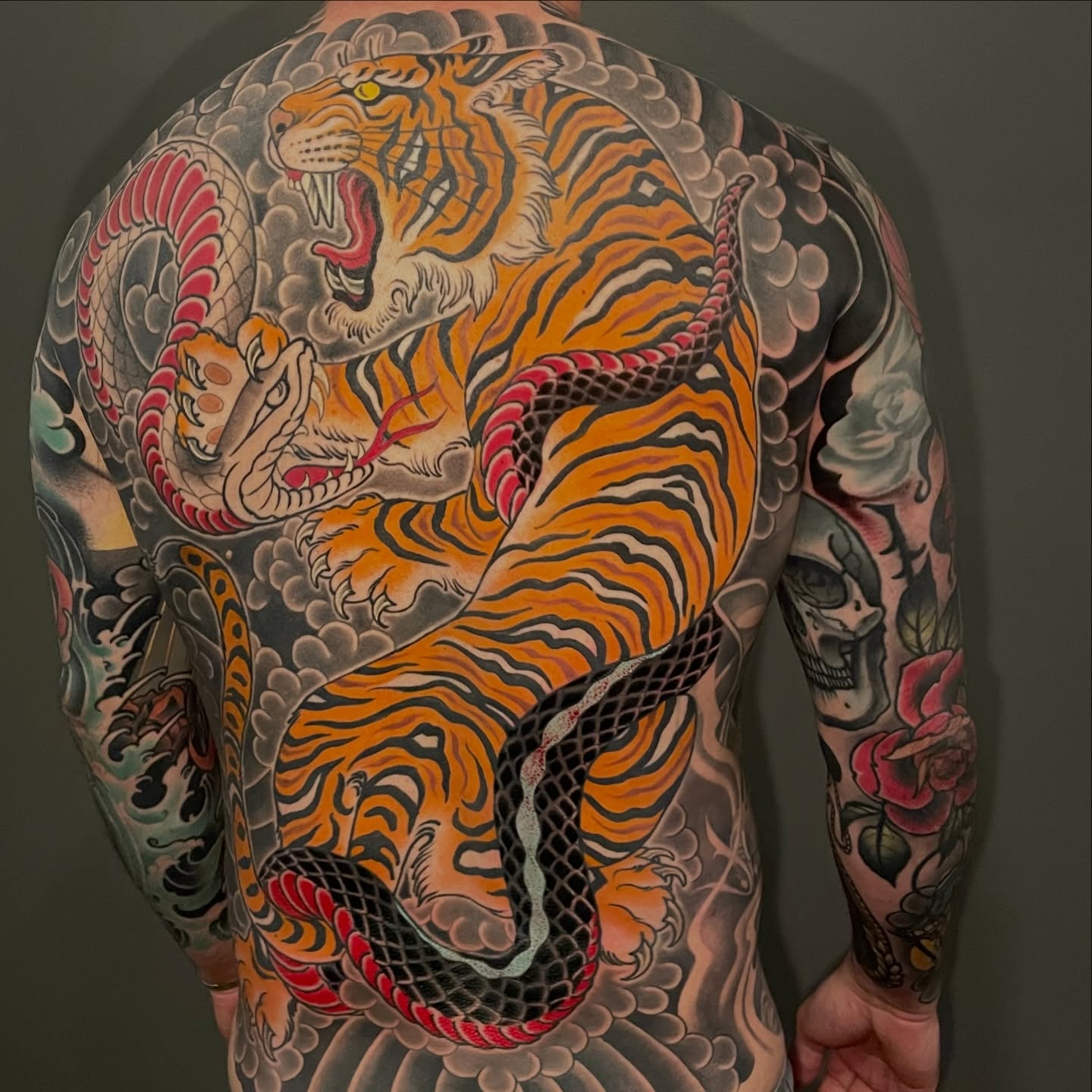 Tattoo by @jimsylviatattoo — american_traditional, japanese_irezumi