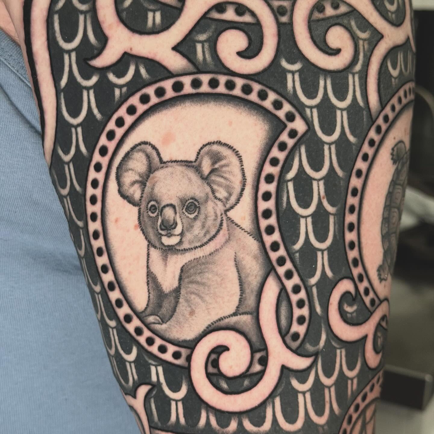 Tattoo by @_barnhill_ — dotwork, realism