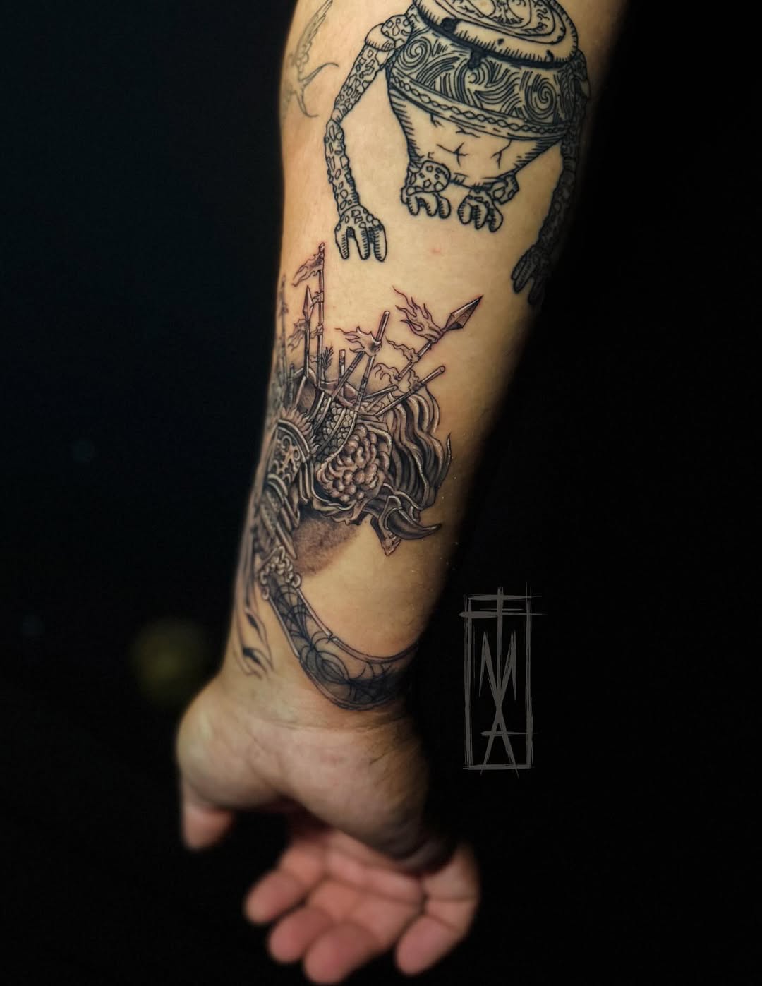 Tattoo by @tattoosbymattarguello — black_and_grey, realism