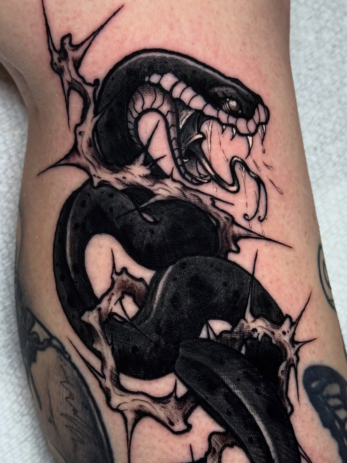 Tattoo by @themactatty — black_and_grey, realism