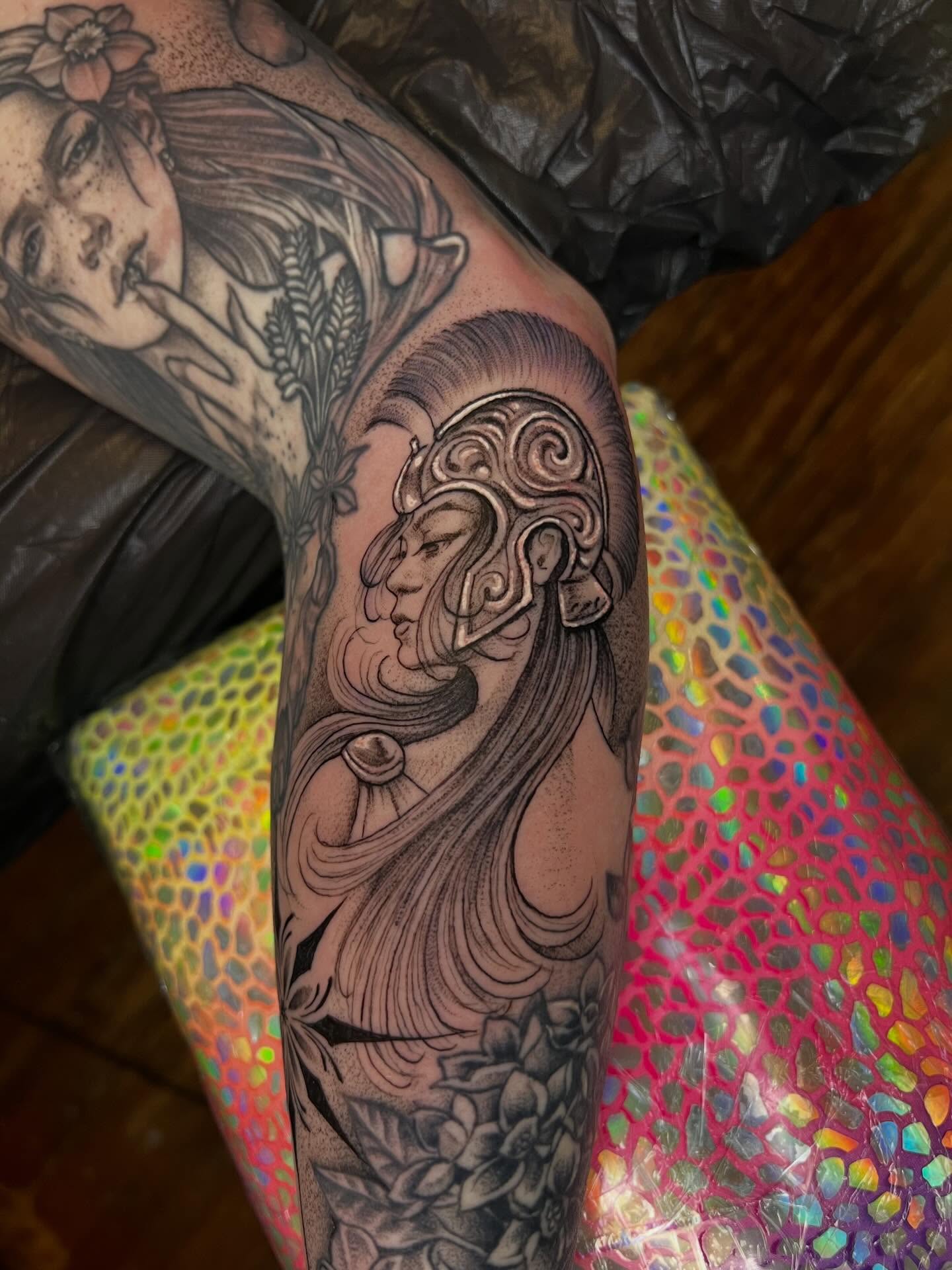 Tattoo by @tallartist — black_and_grey, realism