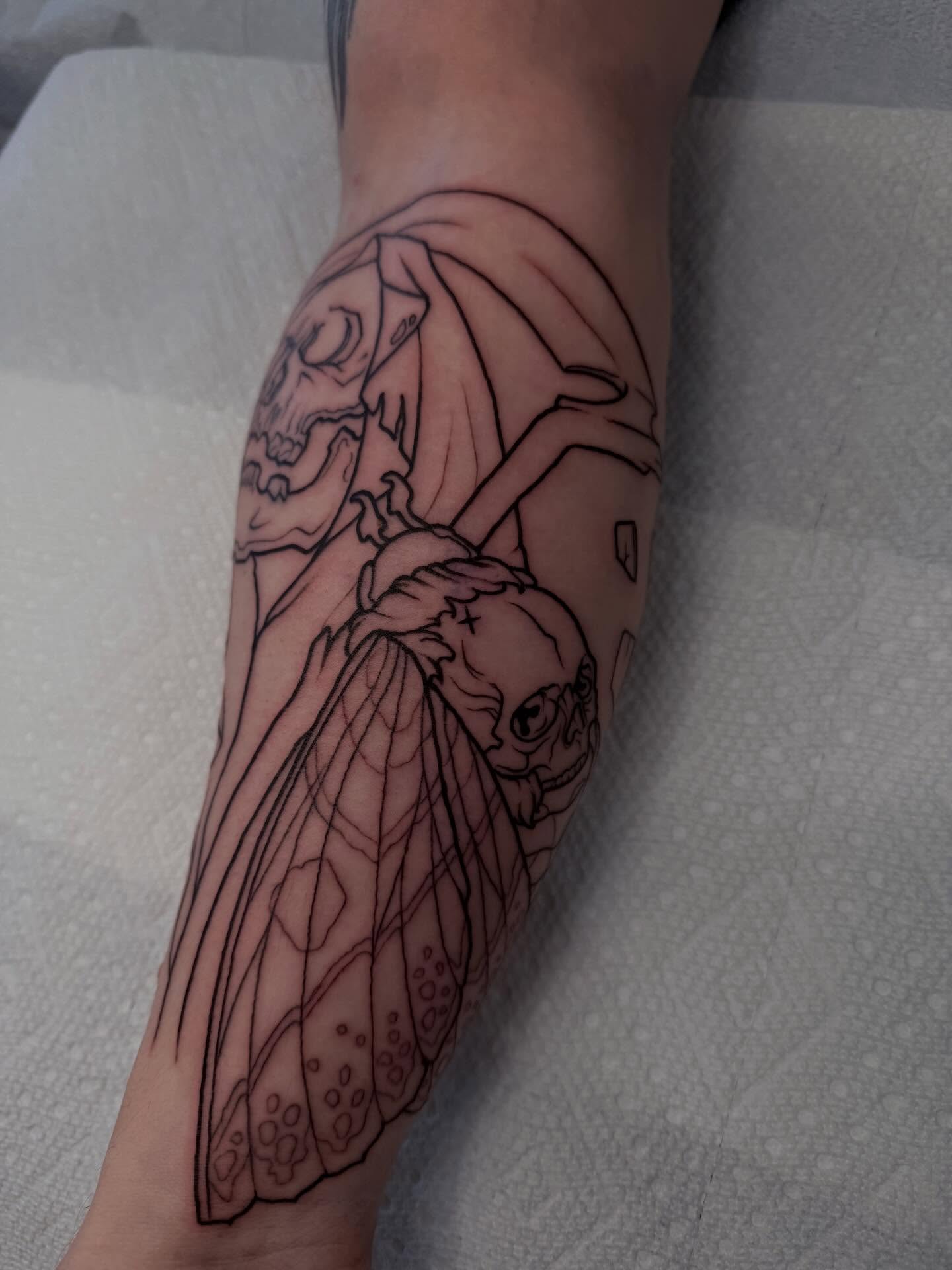 Moth black and grey tattoo on the forearm by 🦋ｊｅｓｓｉｃａ  f  o  x🦋, Nashville, Tennessee
