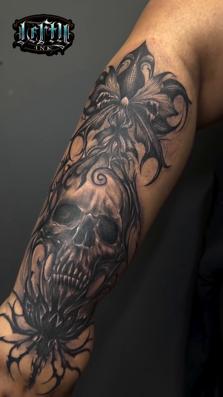 Tattoo by @ink_m4gic12 — dark_realism, black_and_grey