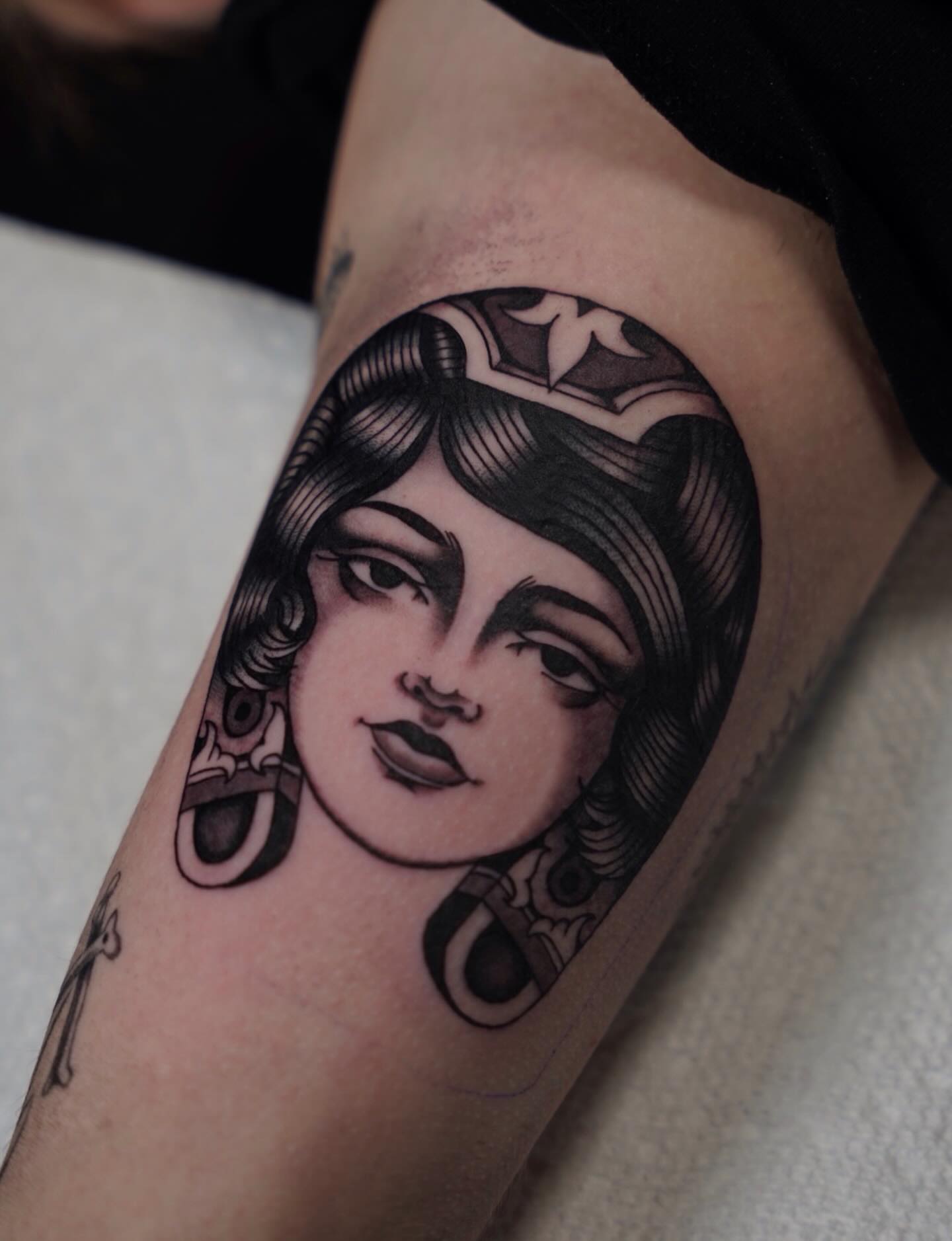 Tattoo by @joana.tattooer — american_traditional, black_and_grey