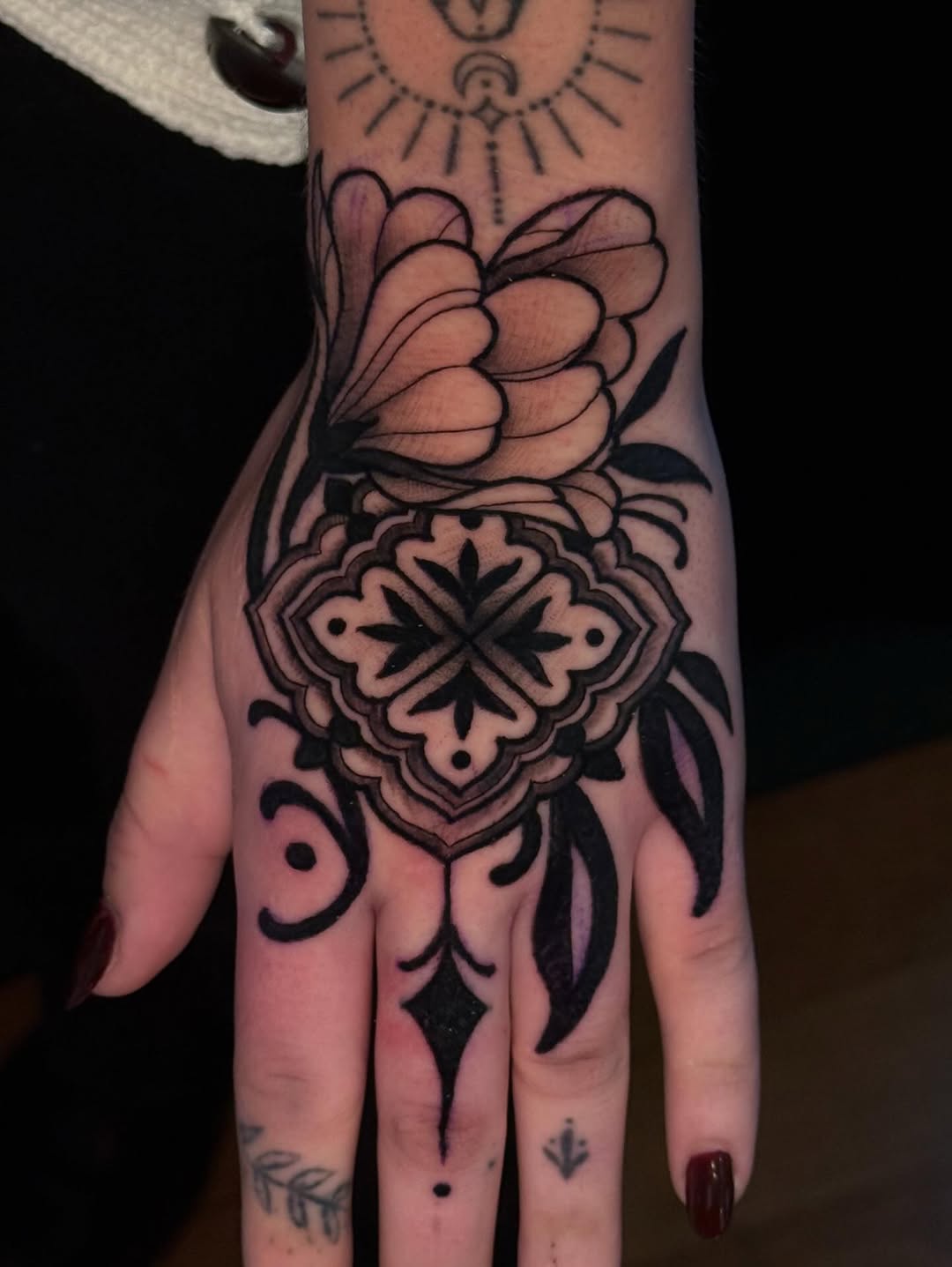 Tattoo by @staghorntattoo — black_and_grey, ornamental