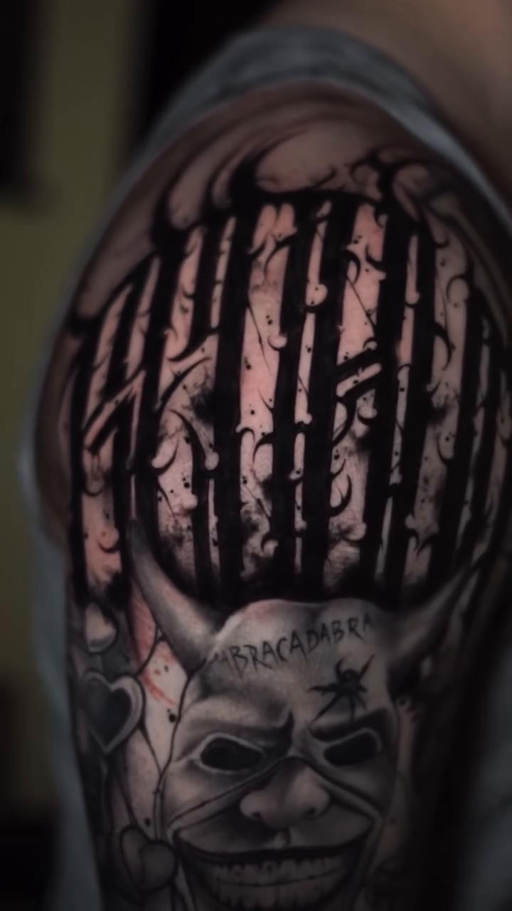 The Shining inspired horror scene dark realism tattoo by Daniel Gonzalez